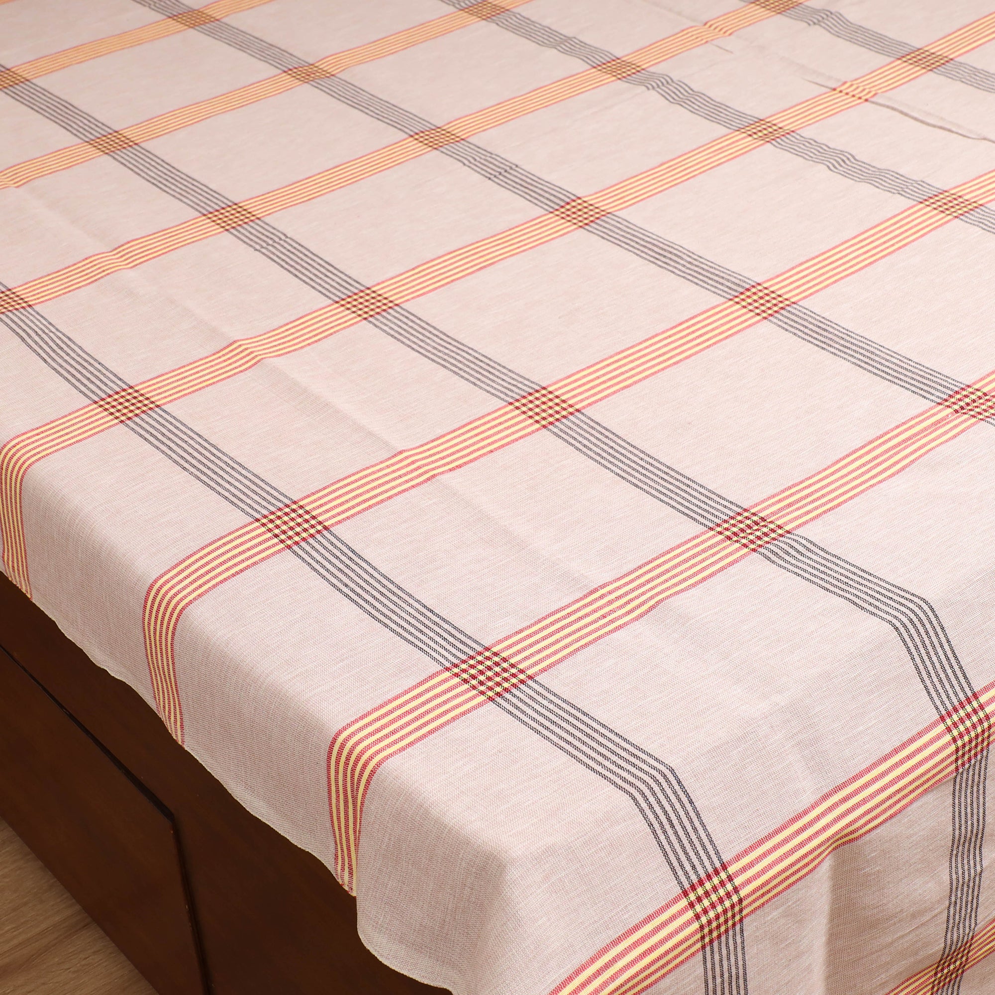 Handloom Cotton Double Bedsheet (108 x 90 in) 109 - Image 2