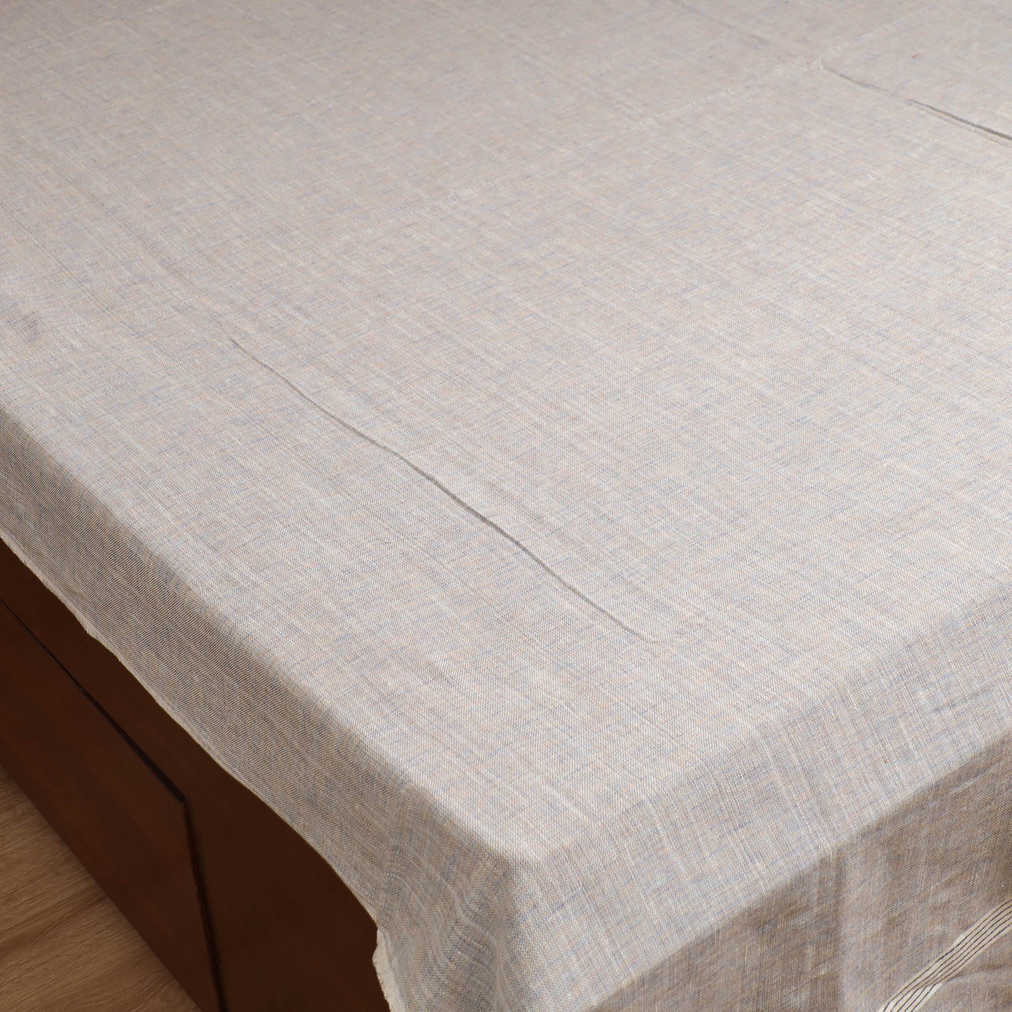 Handloom Cotton Double Bedsheet (108 x 90 in) 137 - Image 2
