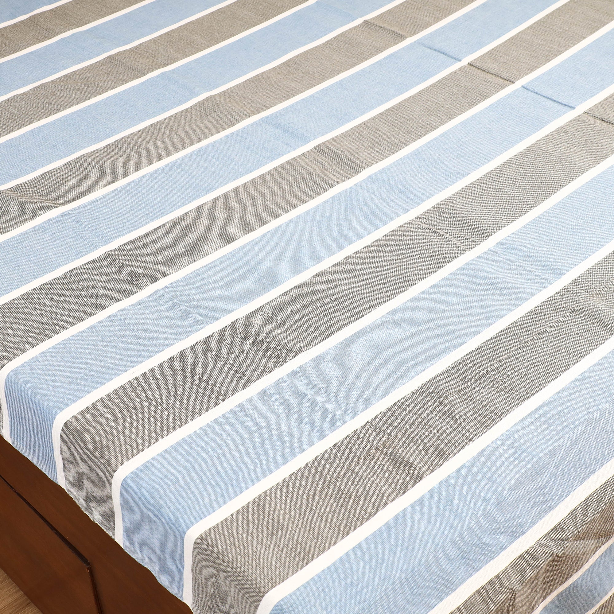Handloom Cotton Double Bedsheet (108 x 90 in) 16 - Image 2