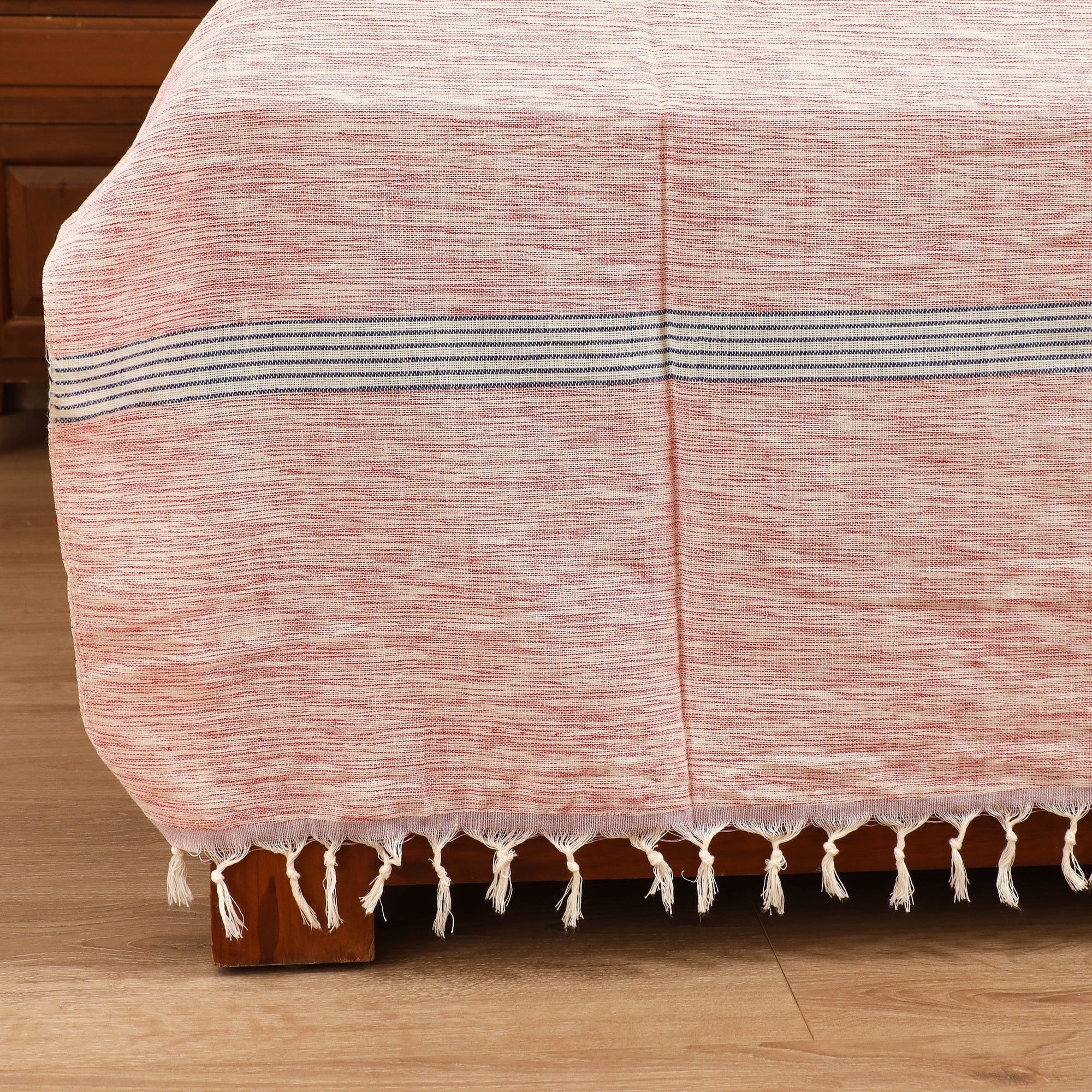 Handloom Cotton Double Bedsheet (108 x 90 in) 31 - Image 3