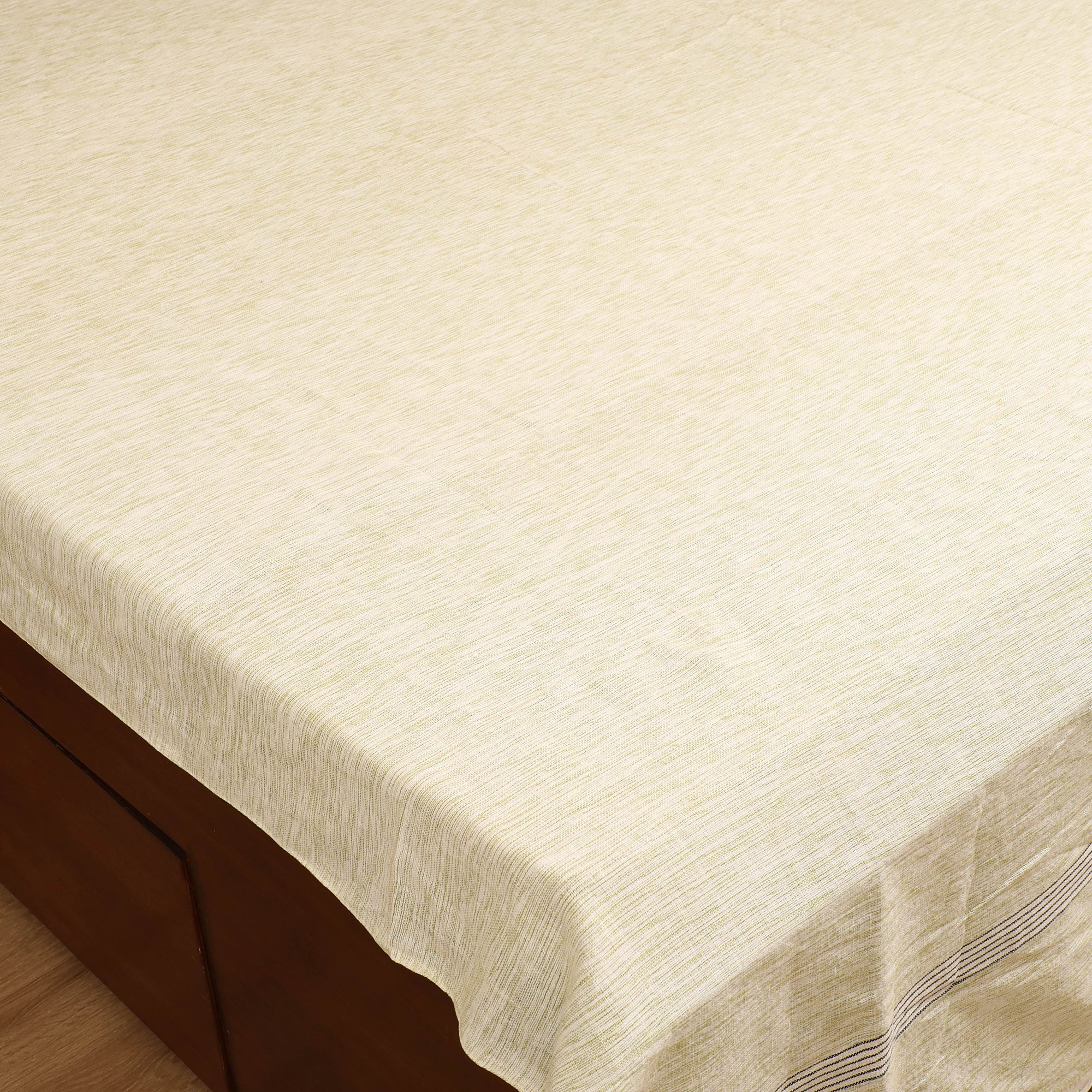 Handloom Cotton Double Bedsheet (108 x 90 in) 42 - Image 2