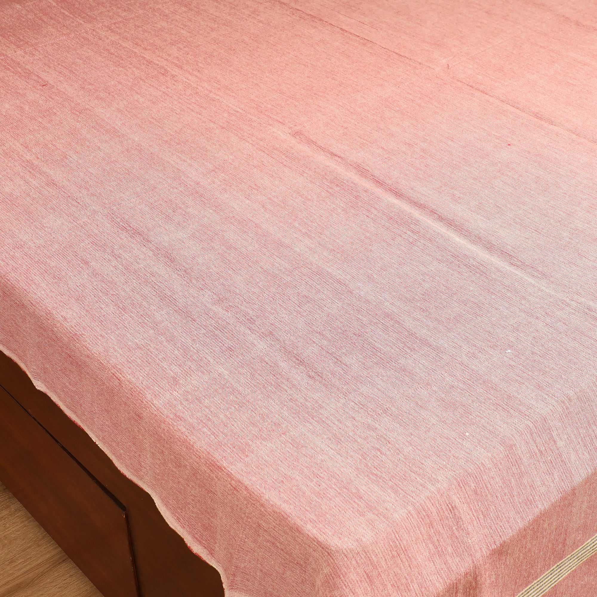 Handloom Cotton Double Bedsheet (108 x 90 in) 47 - Image 2