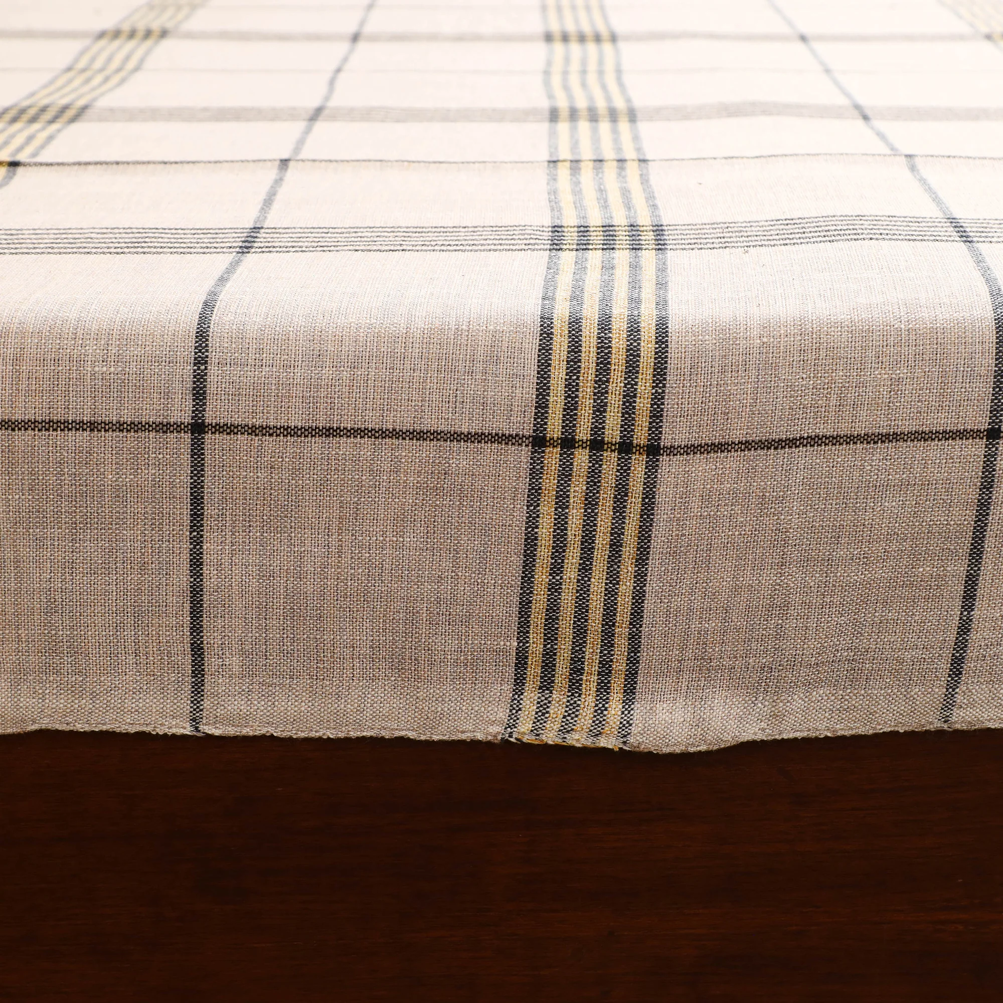 Handloom Cotton Double Bedsheet (108 x 90 in) 79 - Image 4