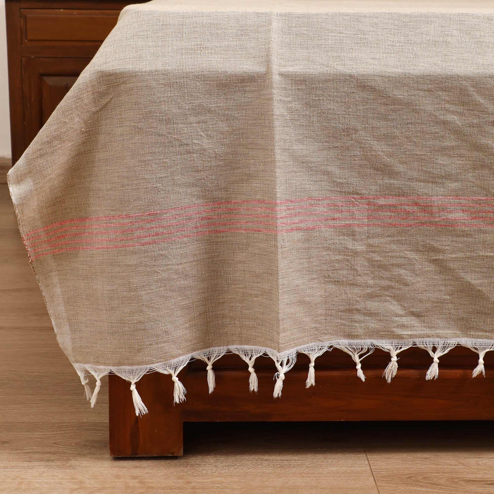 Handloom Cotton Double Bedsheet (108 x 90 in) 88 - Image 3