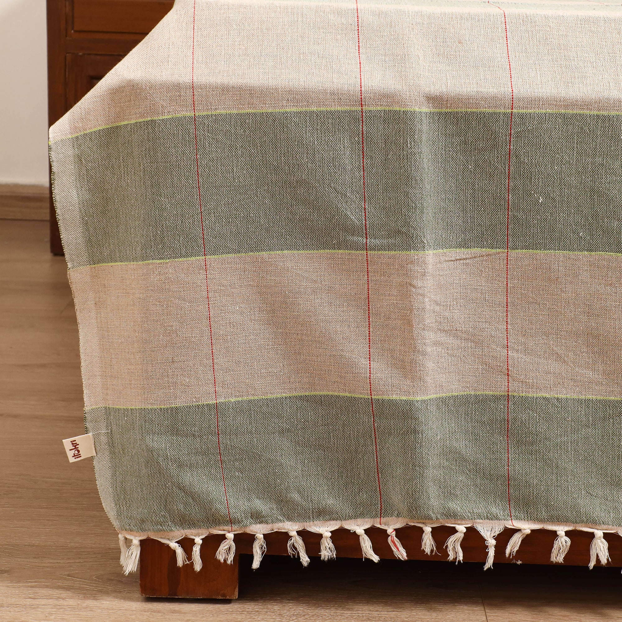 Handloom Cotton Double Bedsheet (108 x 90 in) 94 - Image 3