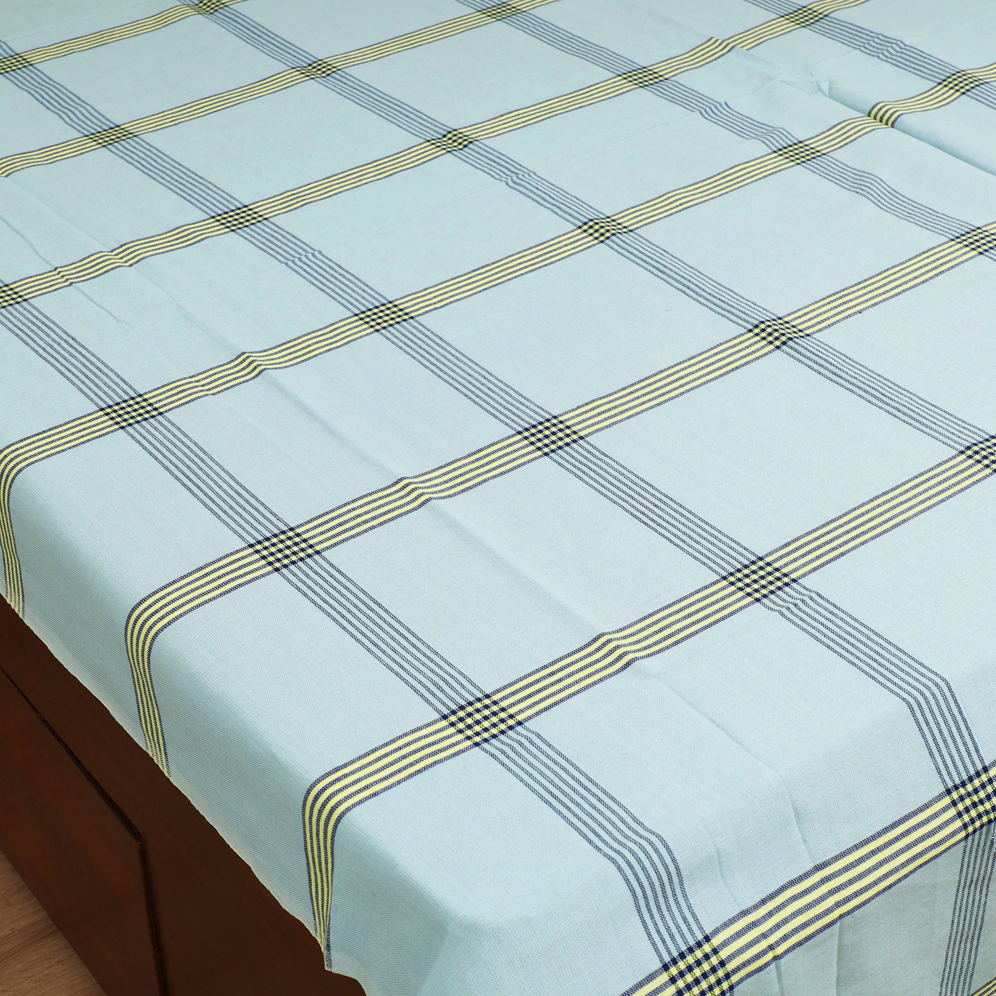 Handloom Cotton Double Bedsheet (108 x 90 in) 95 - Image 2