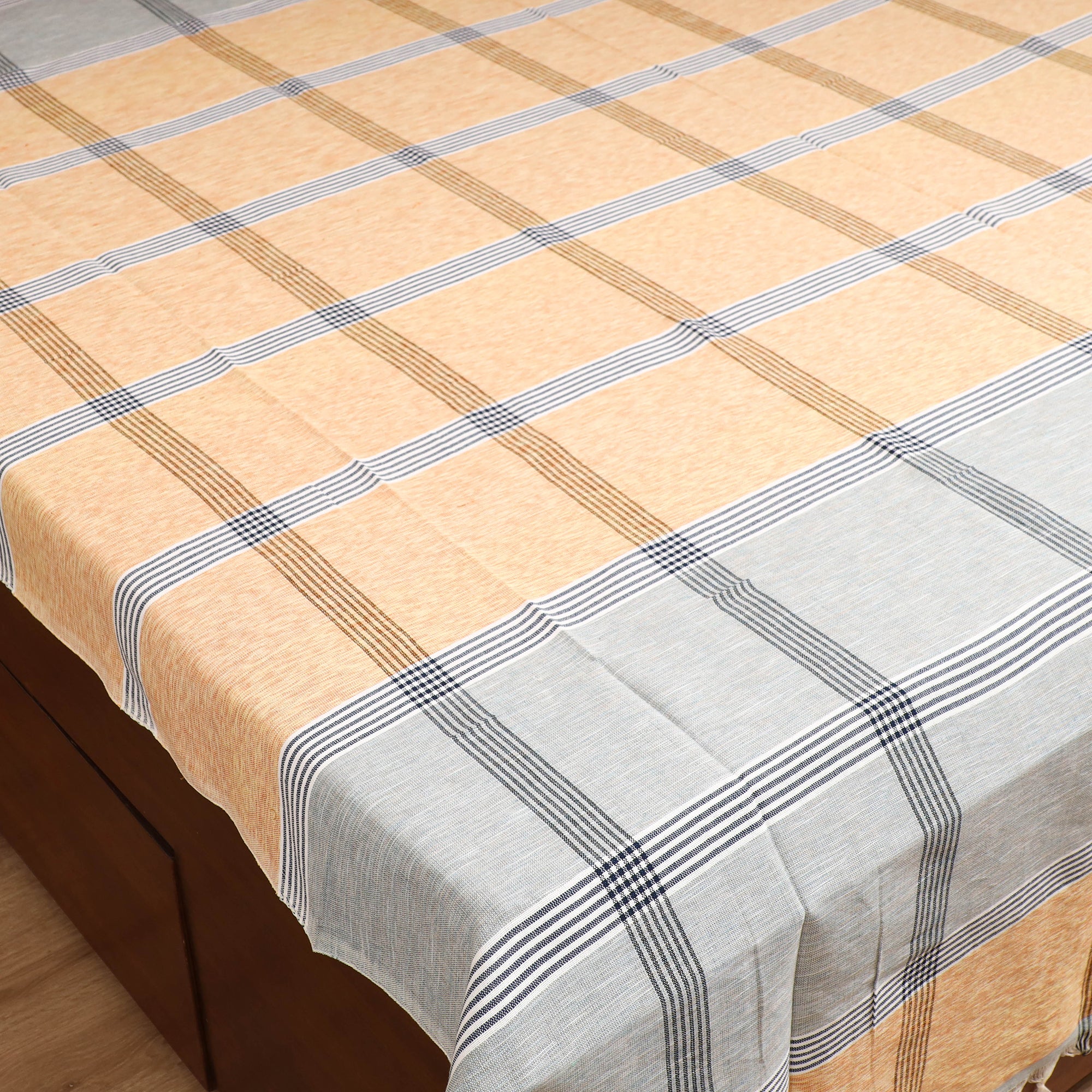 Handloom Cotton Double Bedsheet (108 x 90 in) 96 - Image 2