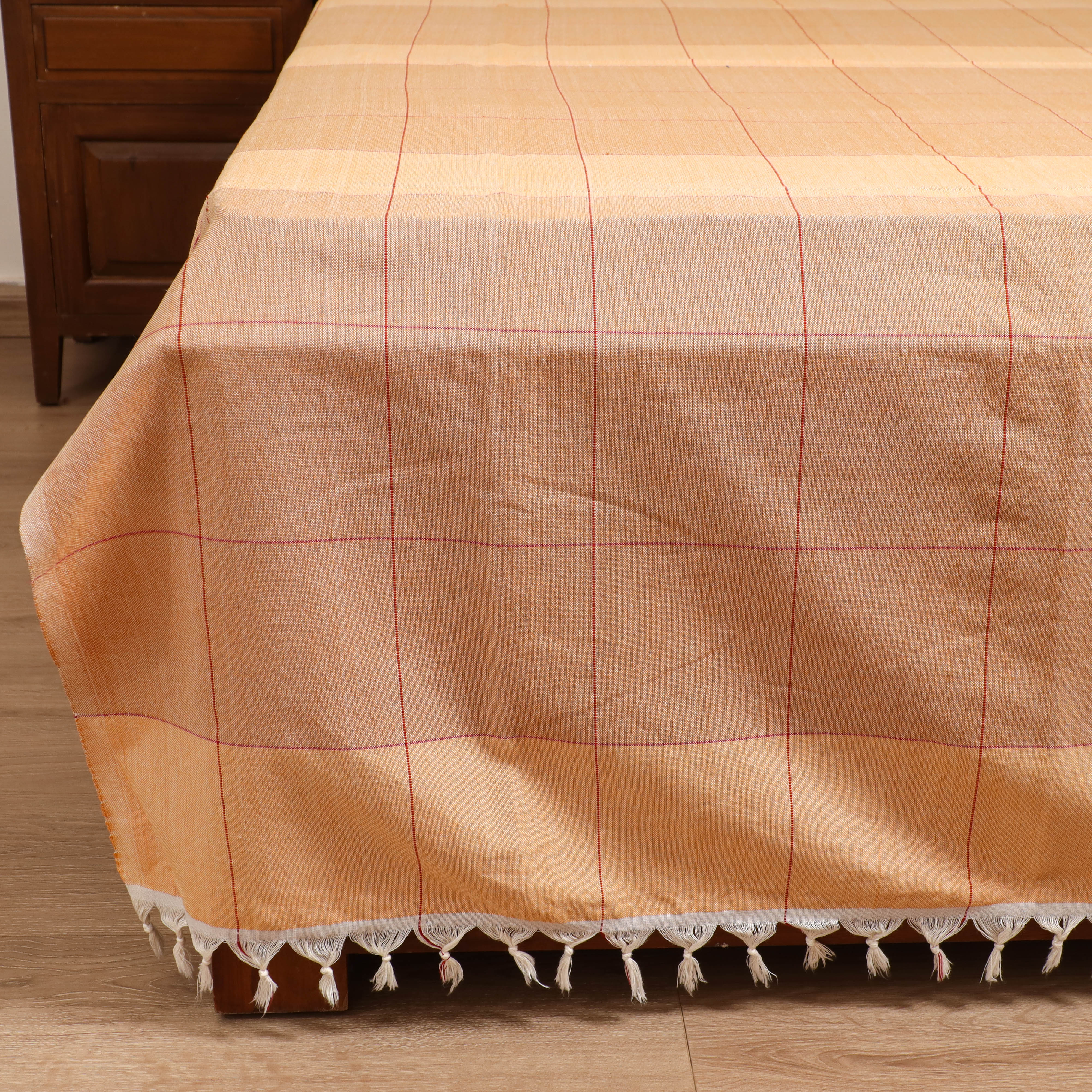 Handloom Cotton Double Bedsheet (90 x 90 in) 165 - Image 3