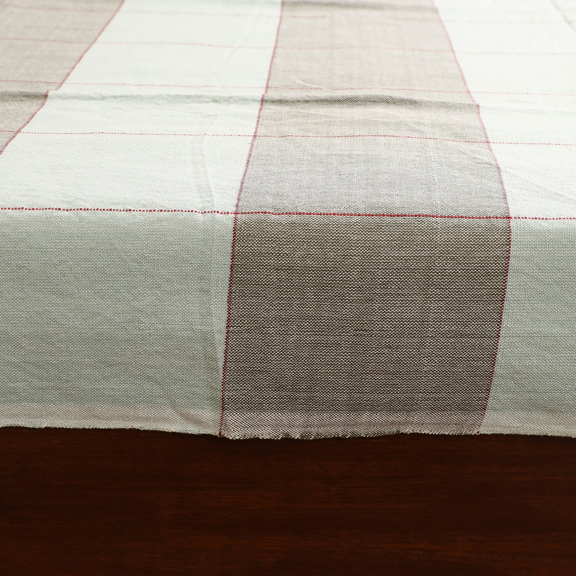 Handloom Cotton Double Bedsheet (90 x 90 in) 178 - Image 4