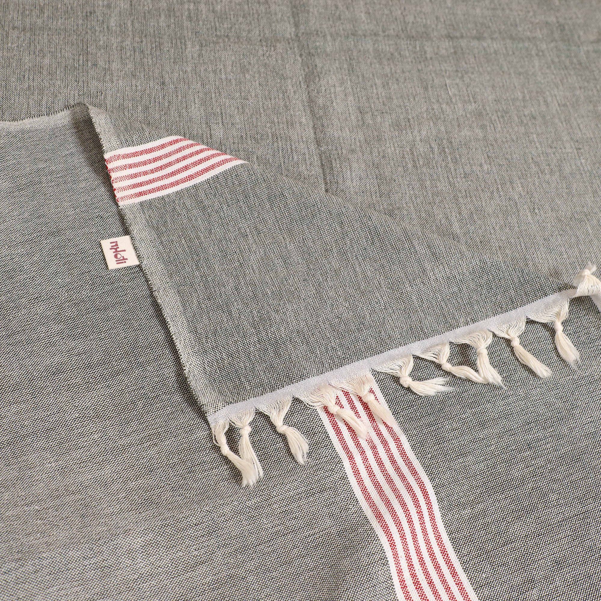 Handloom Cotton Single Bedsheet (90 x 60 in) 184 - Image 3