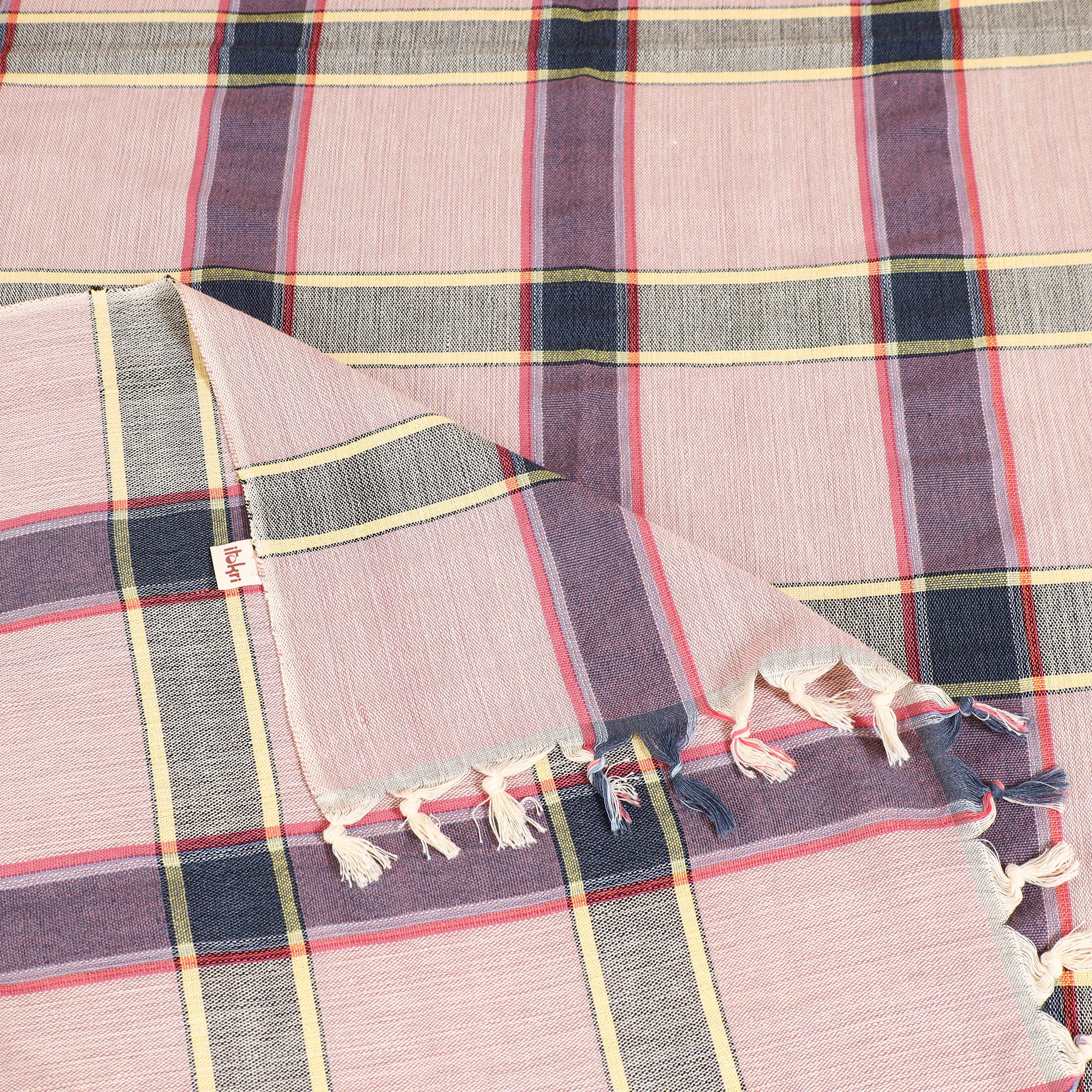 Handloom Cotton Single Bedsheet (90 x 60 in) 199 - Image 3