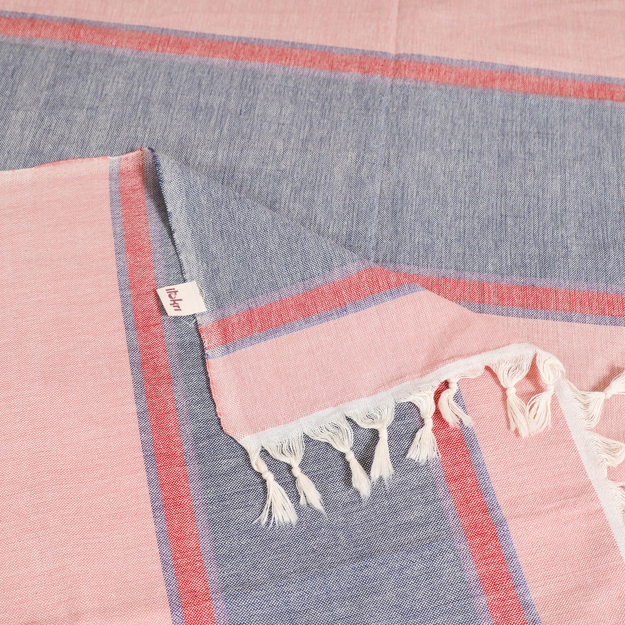 Handloom Cotton Single Bedsheet (90 x 60 in) 275 - Image 3