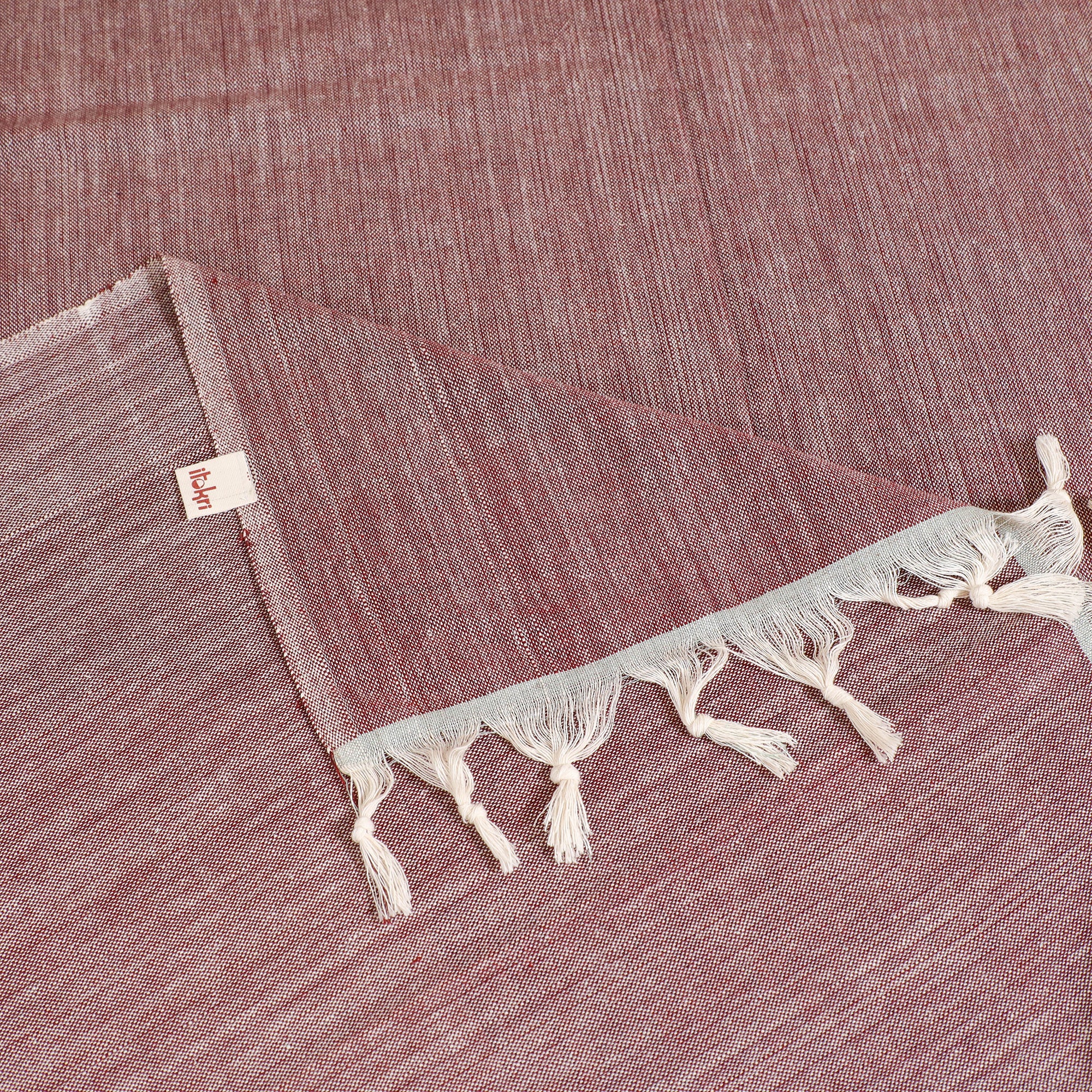 Handloom Cotton Single Bedsheet (90 x 60 in) 283 - Image 3