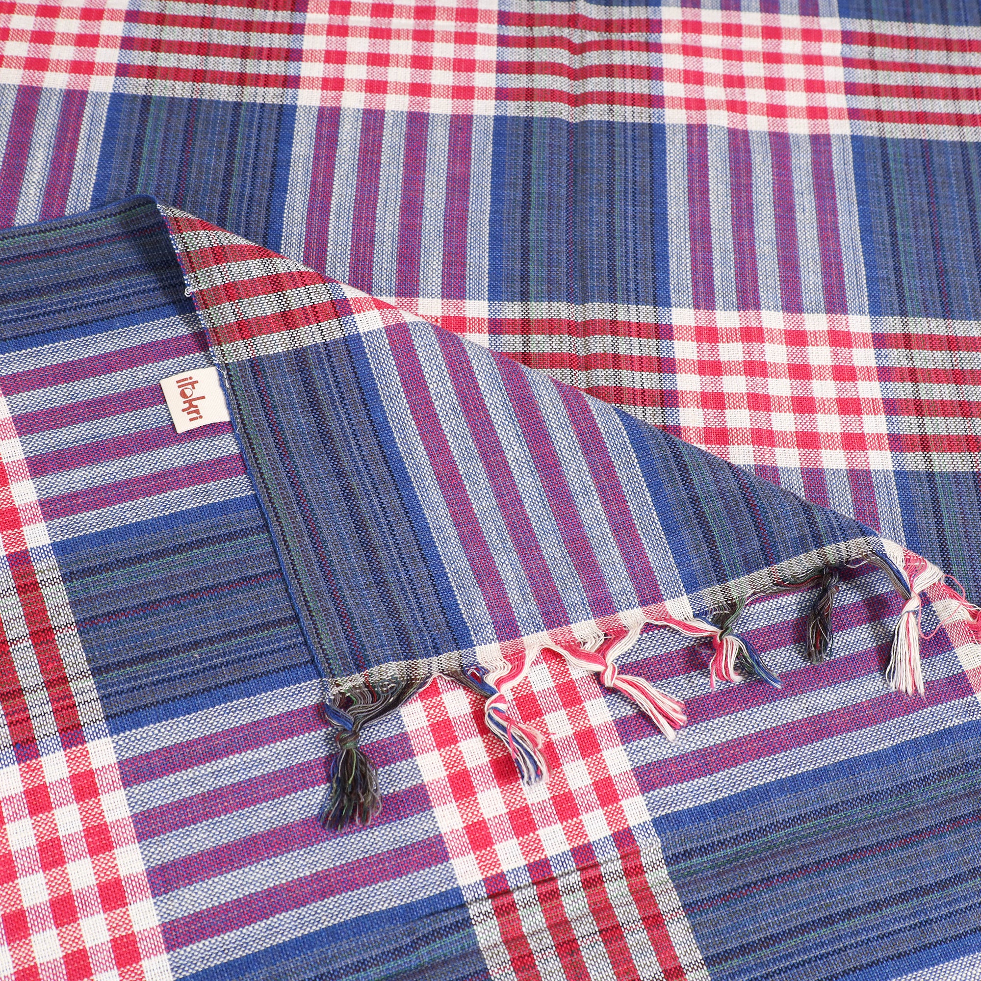 Handloom Cotton Single Bedsheet (90 x 60 in) 291 - Image 3
