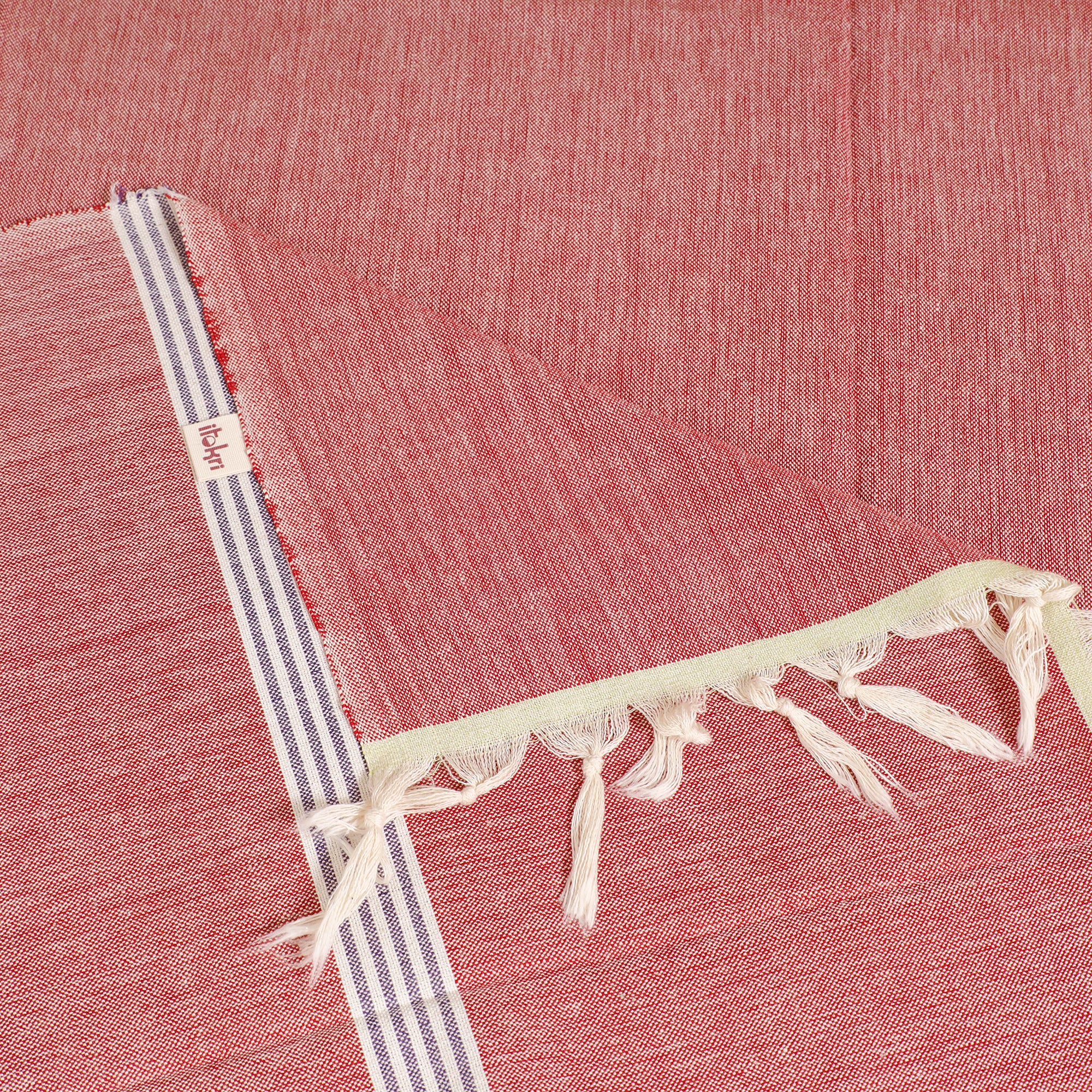 Handloom Cotton Single Bedsheet (90 x 60 in) 305 - Image 3