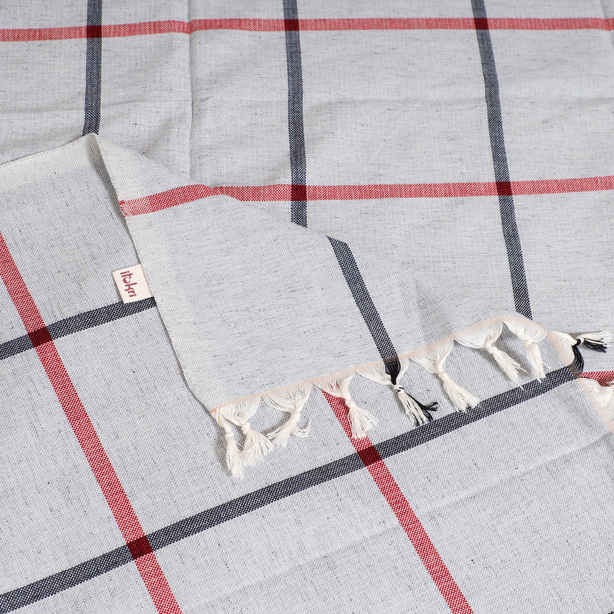 Handloom Cotton Single Bedsheet (90 x 60 in) 311 - Image 3