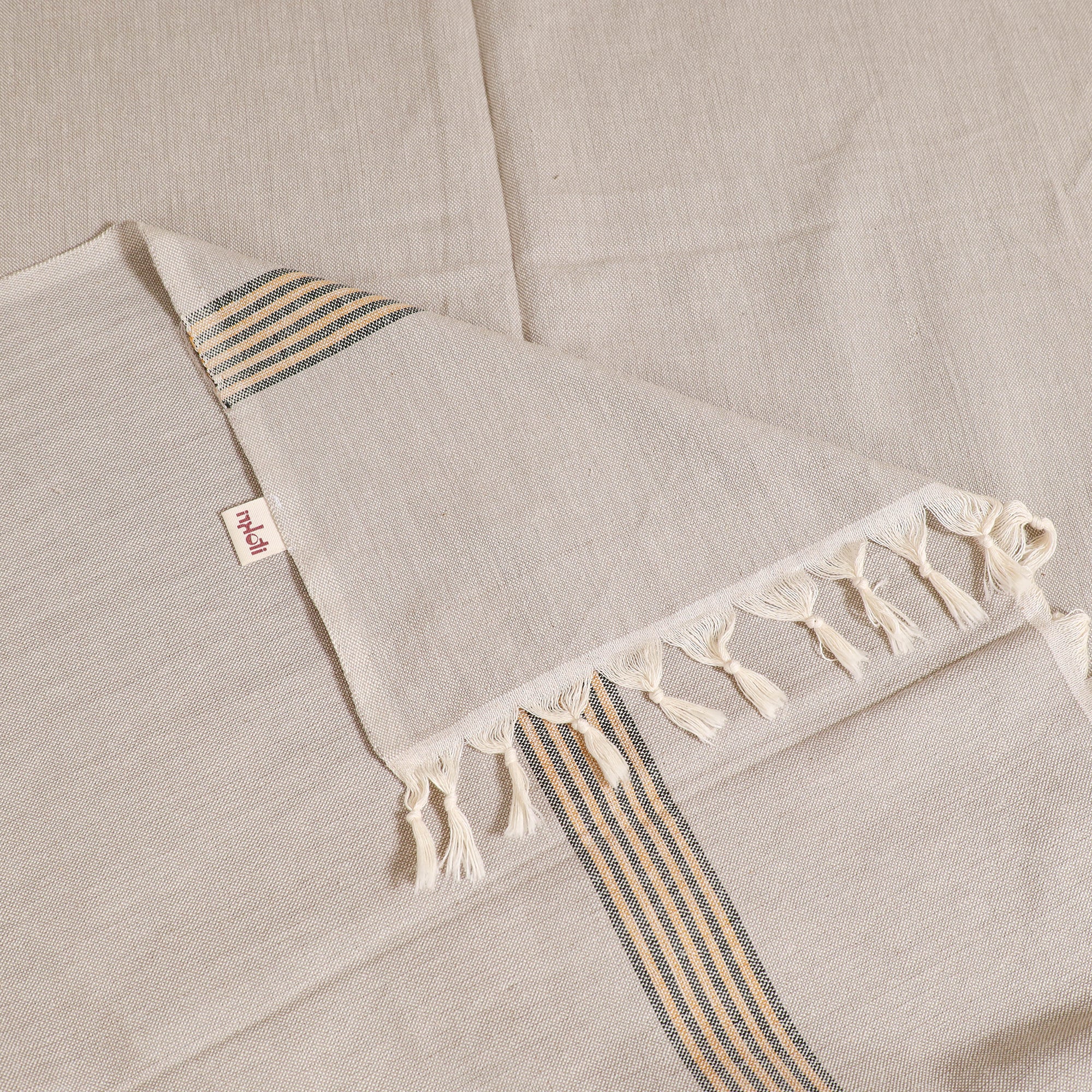 Handloom Cotton Single Bedsheet (90 x 60 in) 331 - Image 3