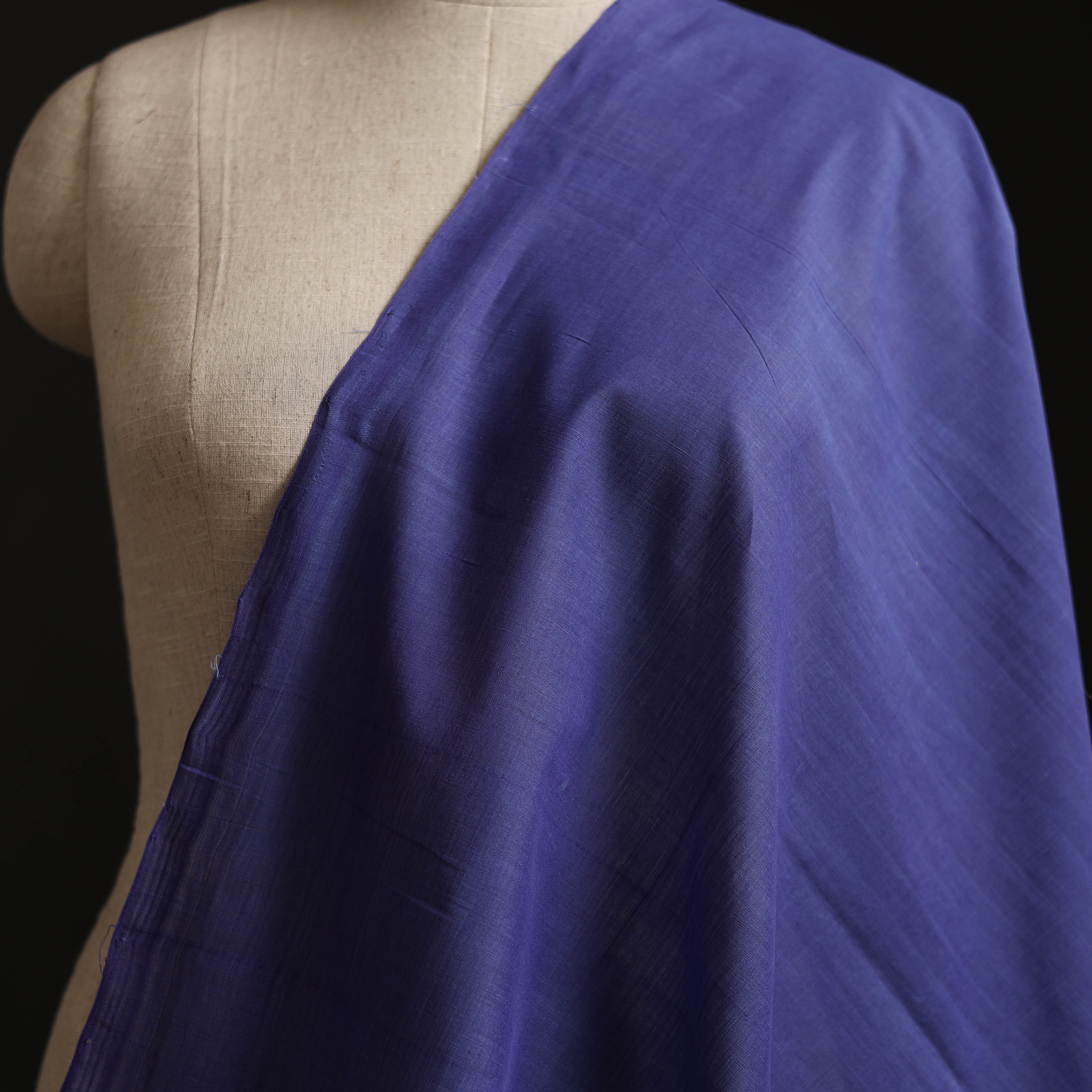 Handloom Mangalagiri Plain Cotton Fabric 13 - Image 2