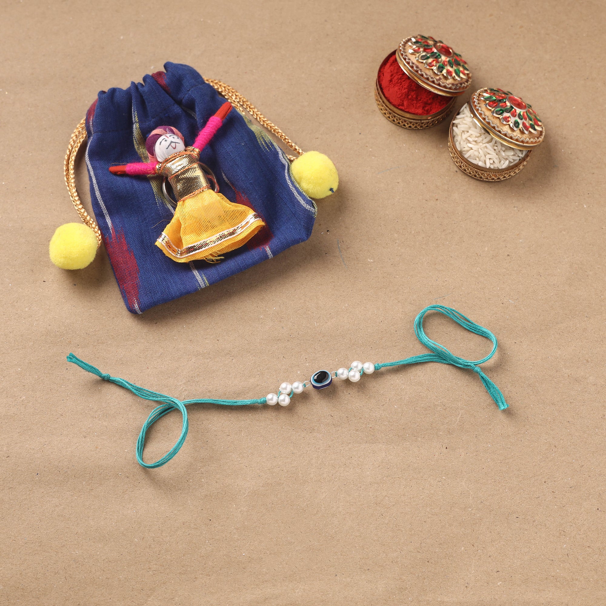 Evil Eye - Handmade Beads Evil Eye Rakhi 07