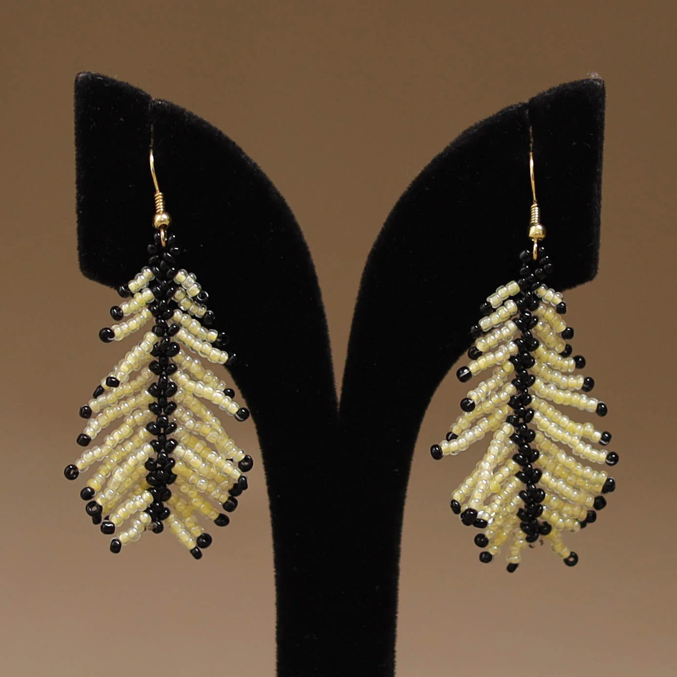 Yellow - Handmade Beadwork Earrings 01 - Image 2