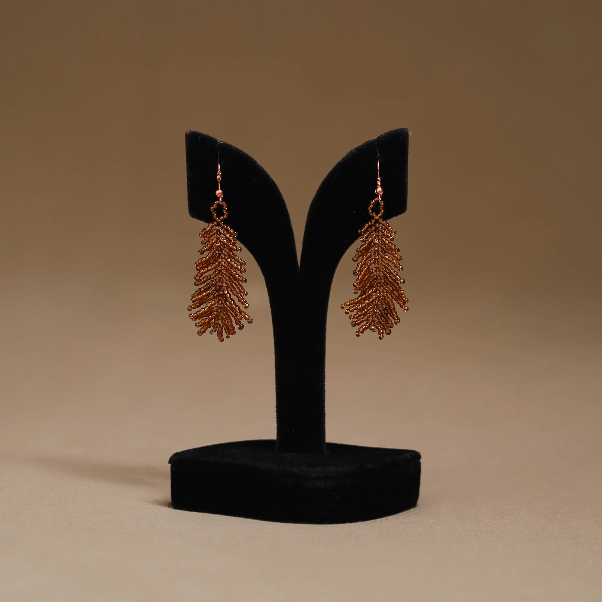 Brown - Handmade Beadwork Earrings 11