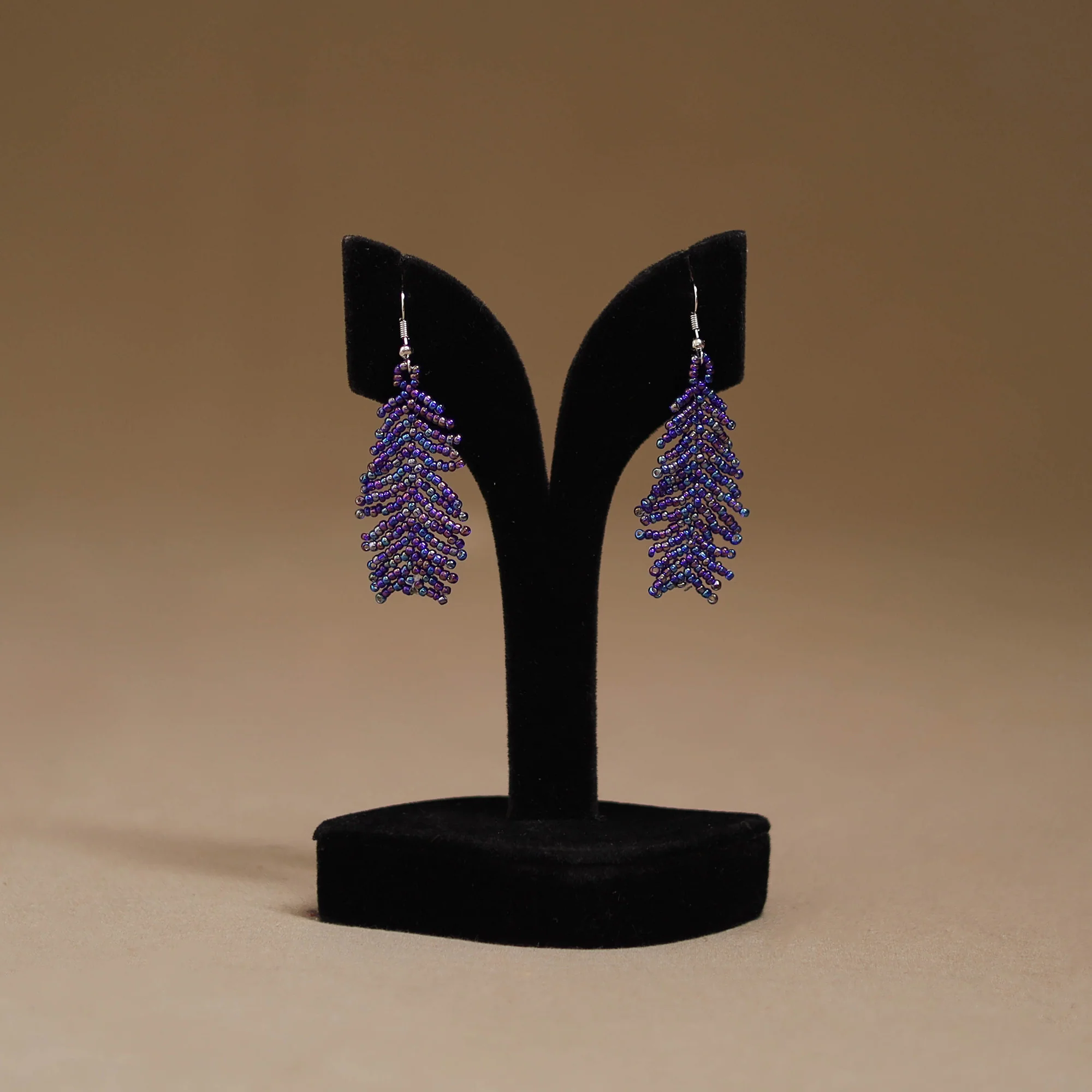 Purple - Handmade Beadwork Earrings 12