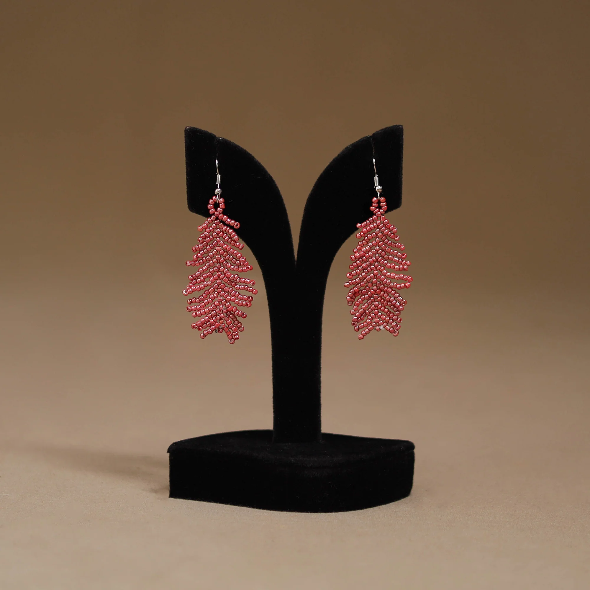 Red - Handmade Beadwork Earrings 14