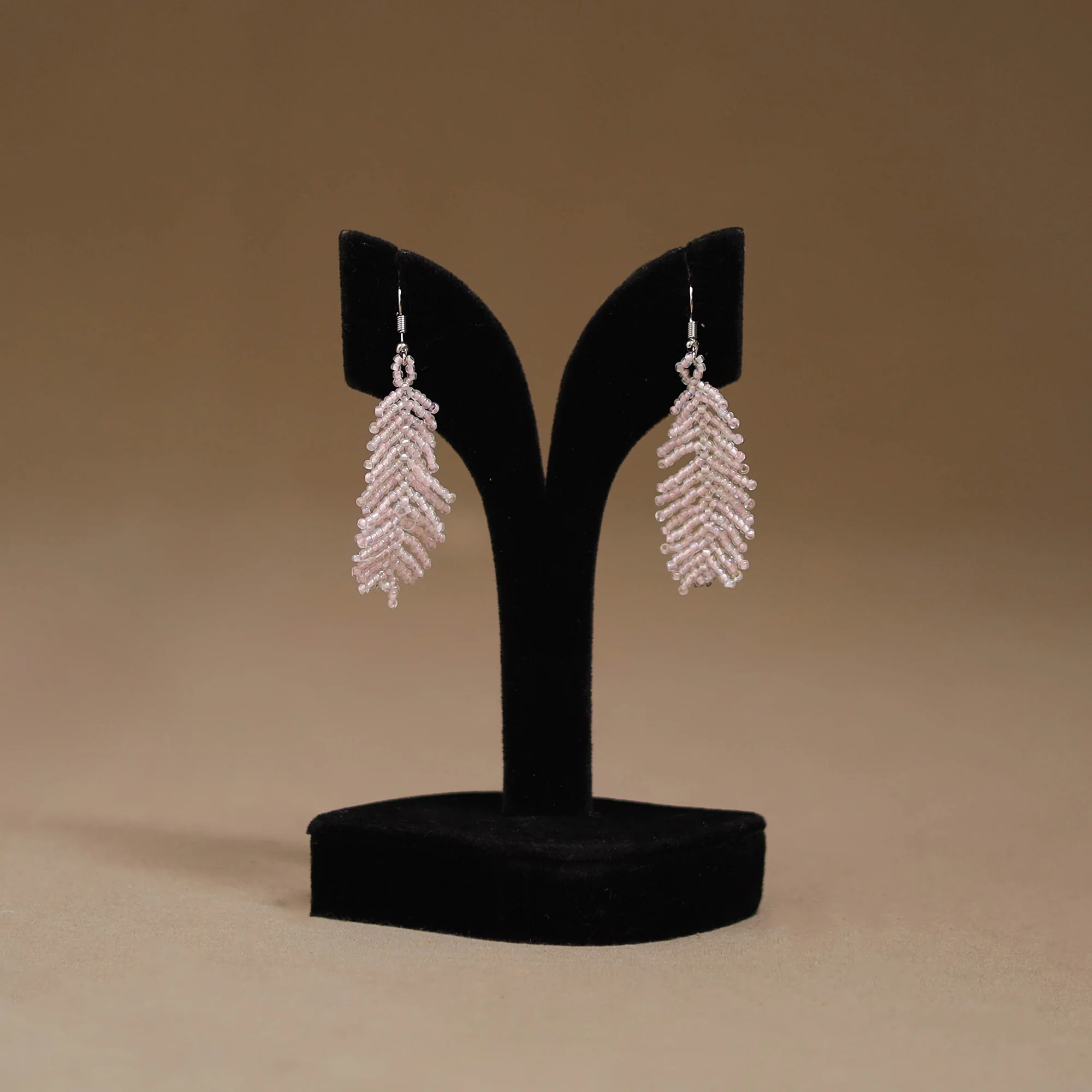 White - Handmade Beadwork Earrings 16