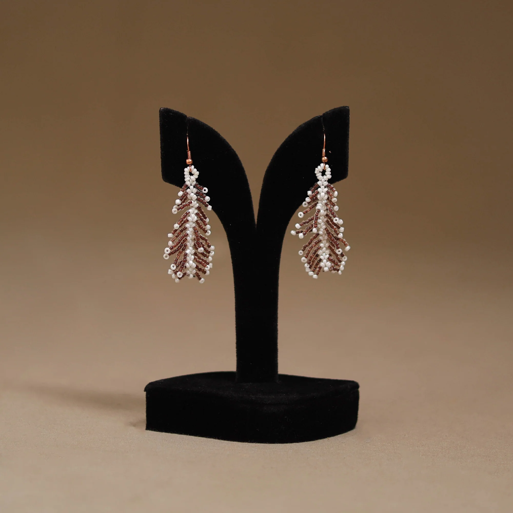 Brown - Handmade Beadwork Earrings 18