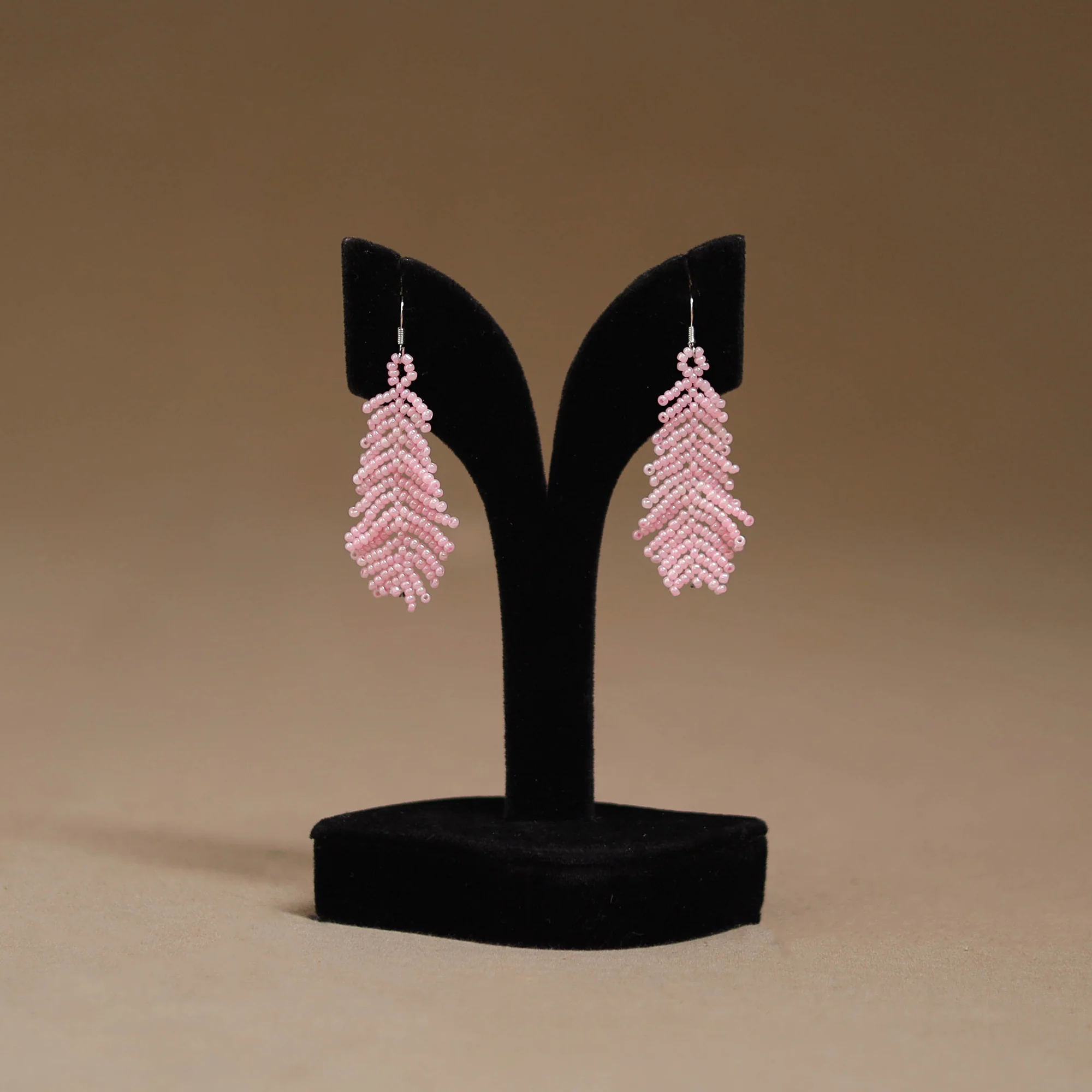 Pink - Handmade Beadwork Earrings 22