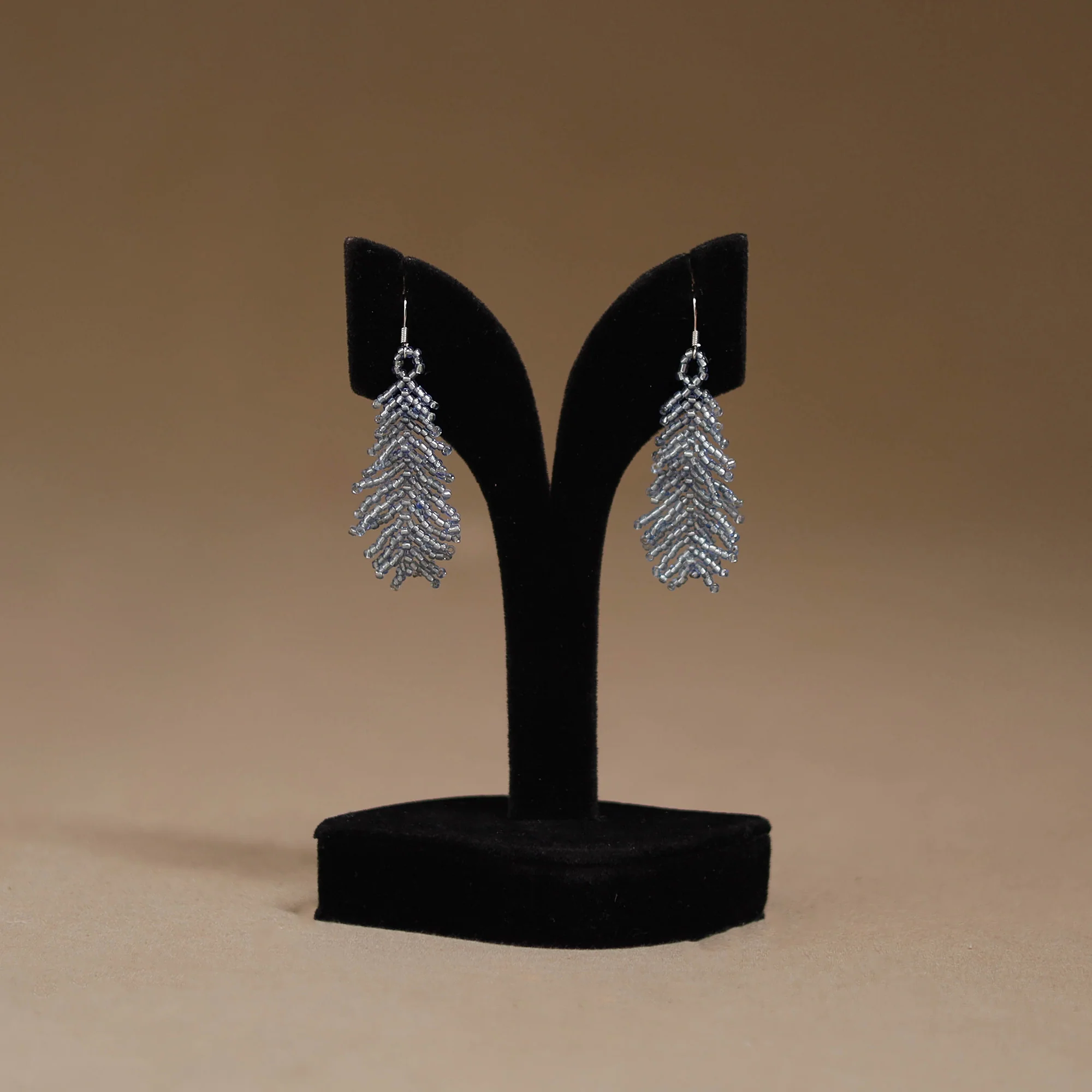 Grey - Handmade Beadwork Earrings 23