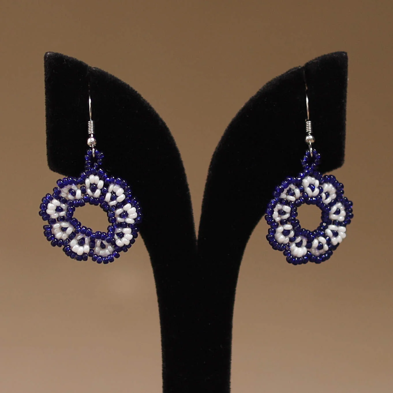 Blue - Handmade Beadwork Earrings 55 - Image 2
