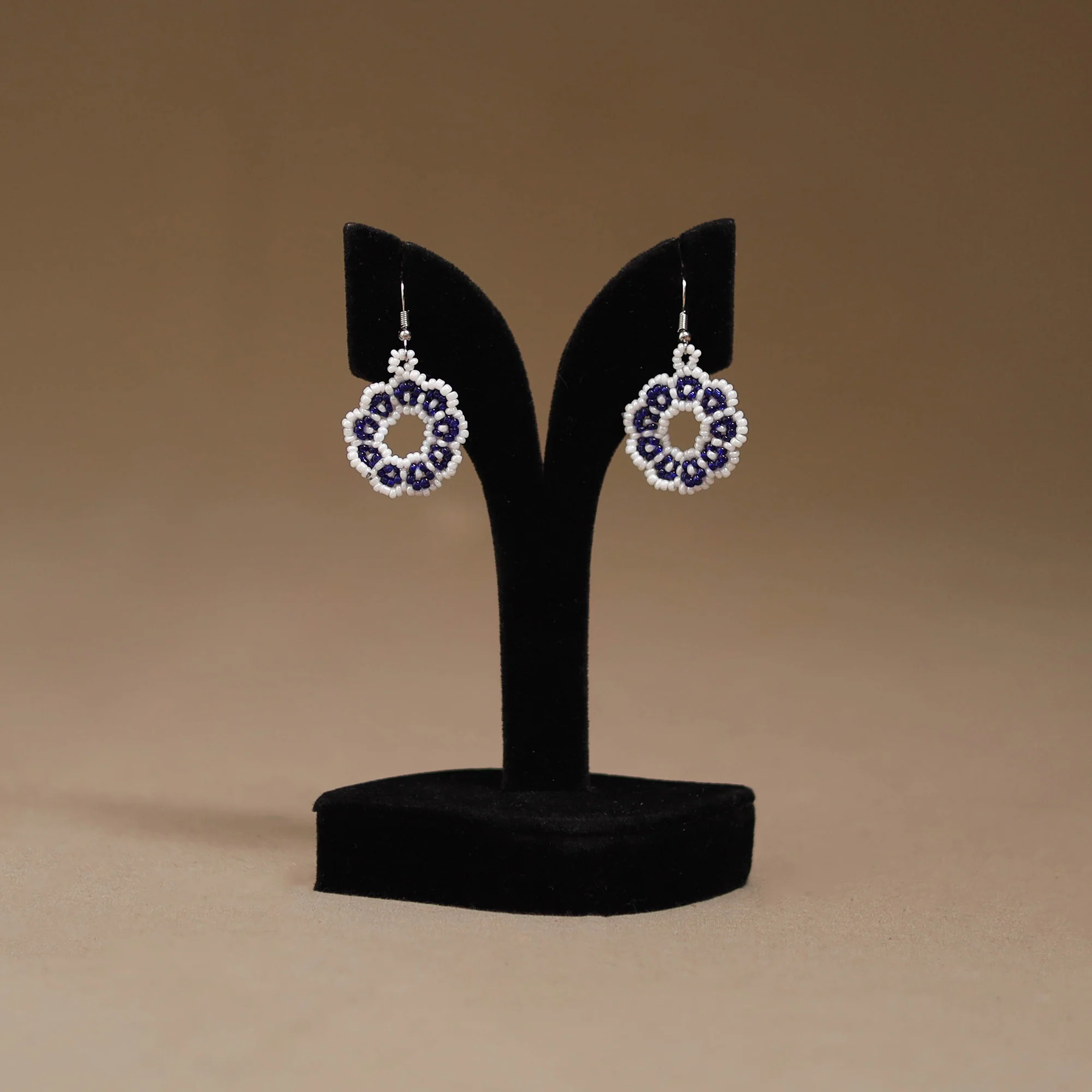 White - Handmade Beadwork Earrings 56