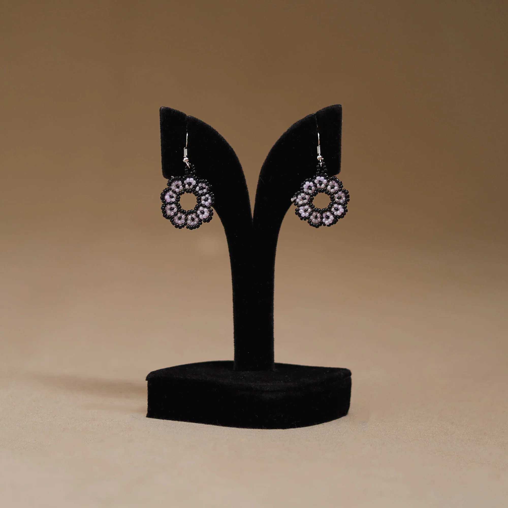 Black - Handmade Beadwork Earrings 58