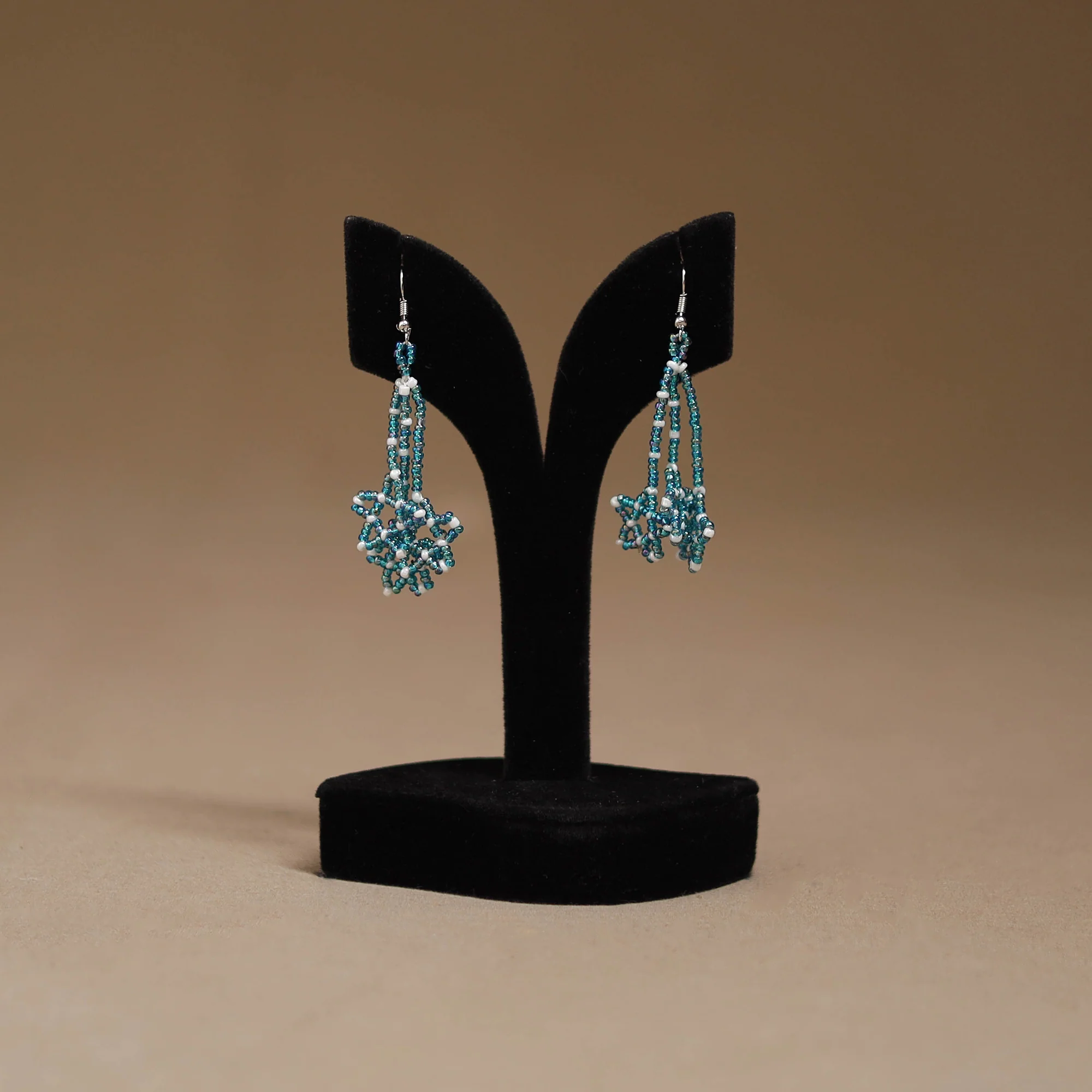 Green - Handmade Beadwork Earrings 65