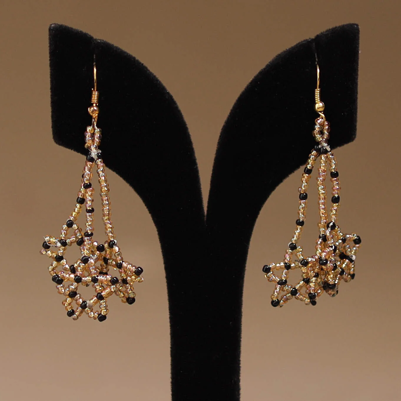 Yellow - Handmade Beadwork Earrings 73 - Image 2