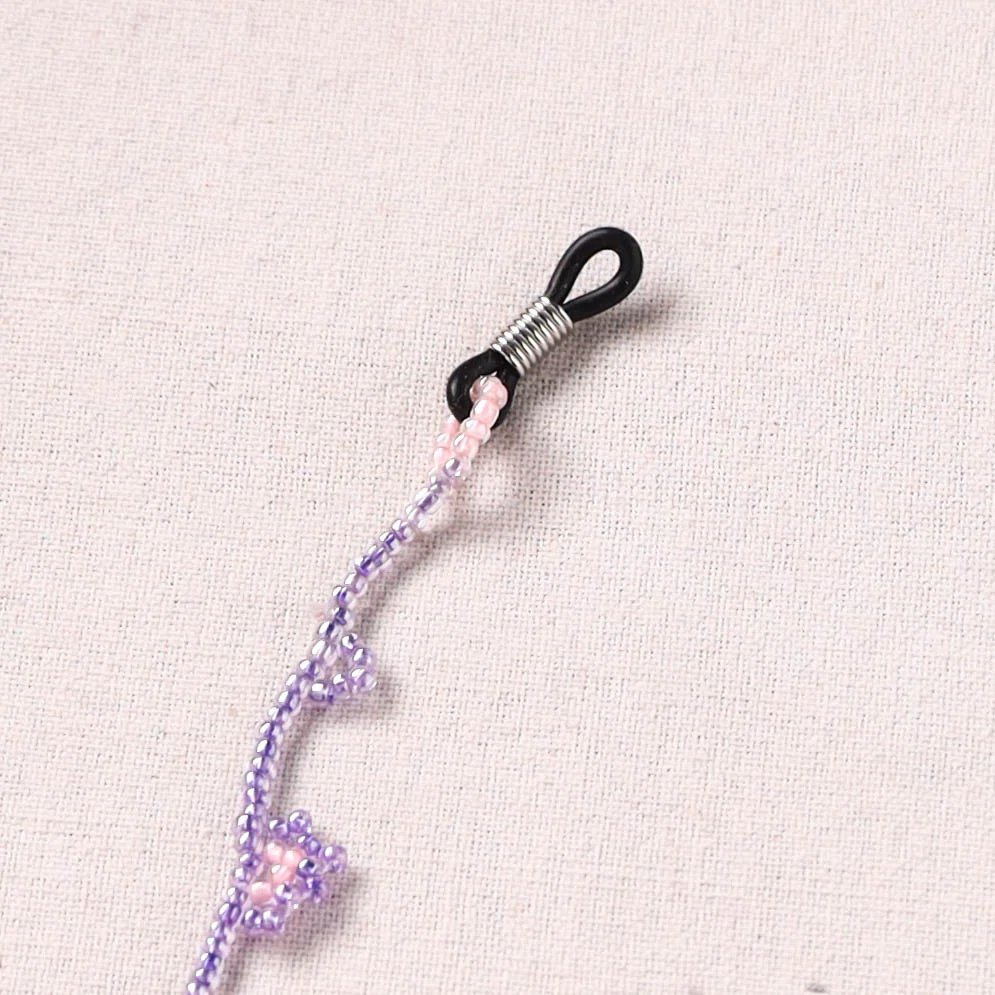 Purple - Handmade Beadwork Spectacle Lanyard/Chashma Dori 02 - Image 3