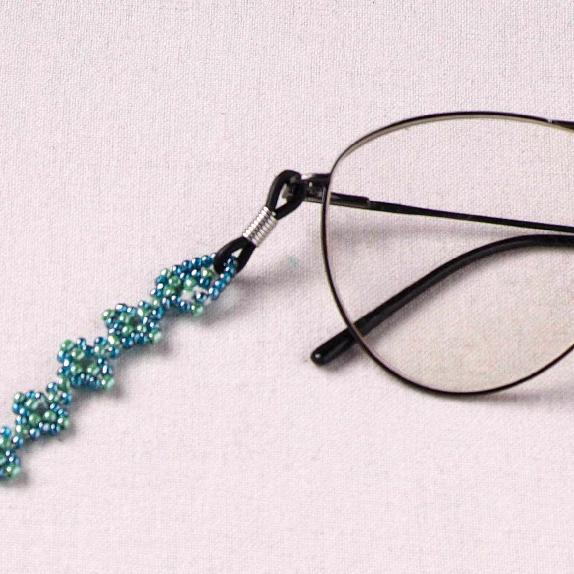 Green - Handmade Beadwork Spectacle Lanyard/Chashma Dori 08 - Image 2