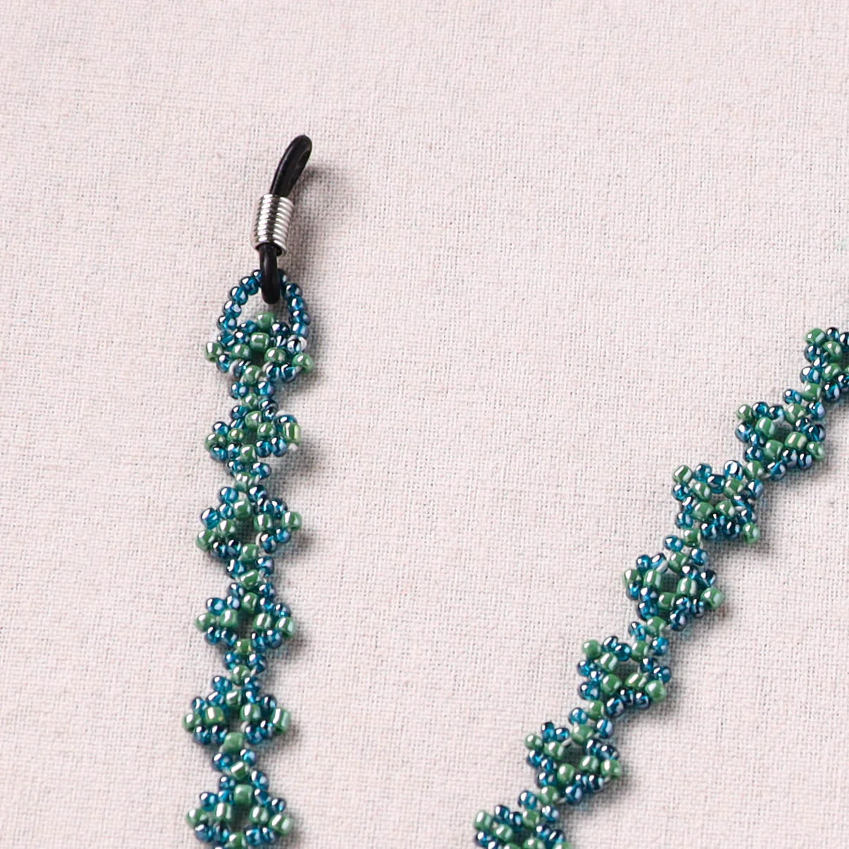 Green - Handmade Beadwork Spectacle Lanyard/Chashma Dori 08 - Image 3