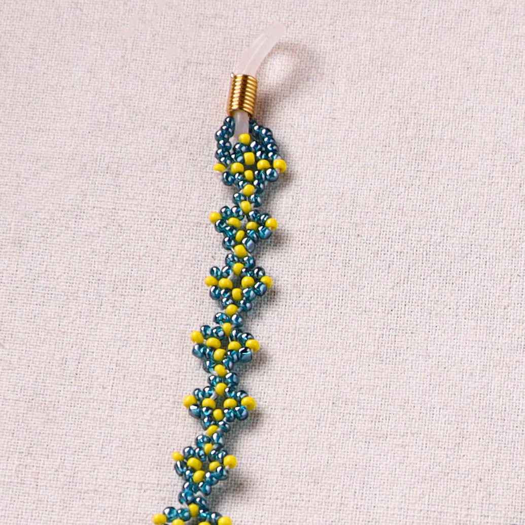Green - Handmade Beadwork Spectacle Lanyard/Chashma Dori 11 - Image 3