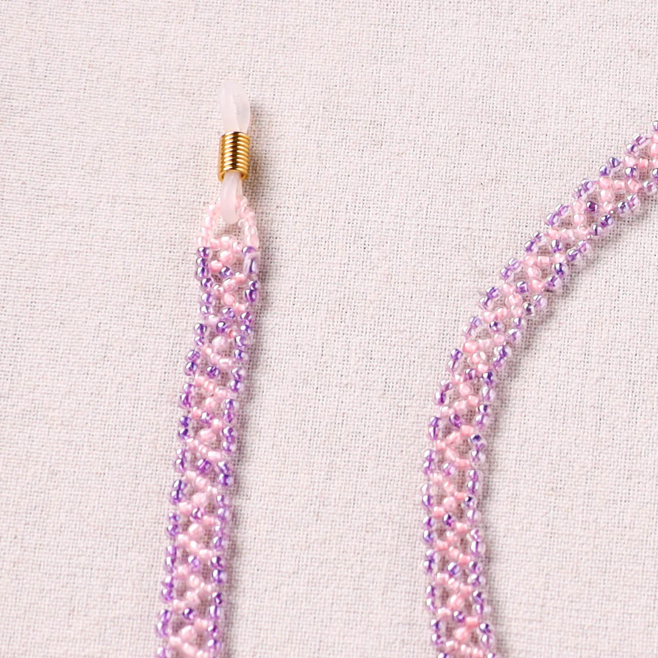 Pink - Handmade Beadwork Spectacle Lanyard/Chashma Dori 13 - Image 3