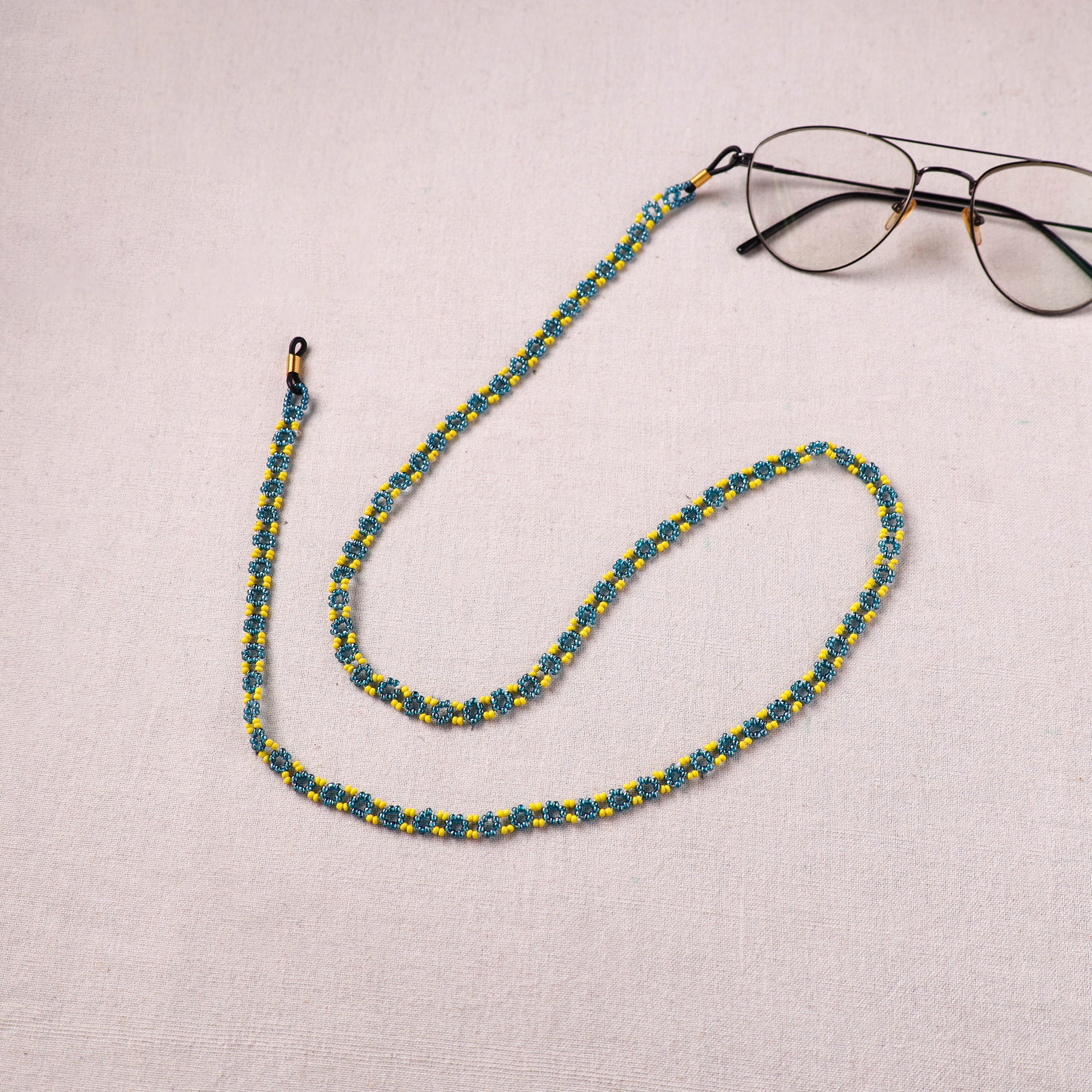 Green - Handmade Beadwork Spectacle Lanyard/Chashma Dori 21