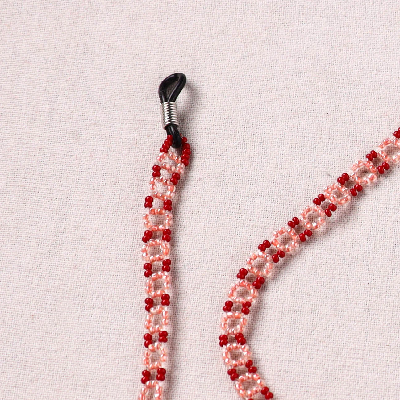Peach - Handmade Beadwork Spectacle Lanyard/Chashma Dori 27 - Image 3