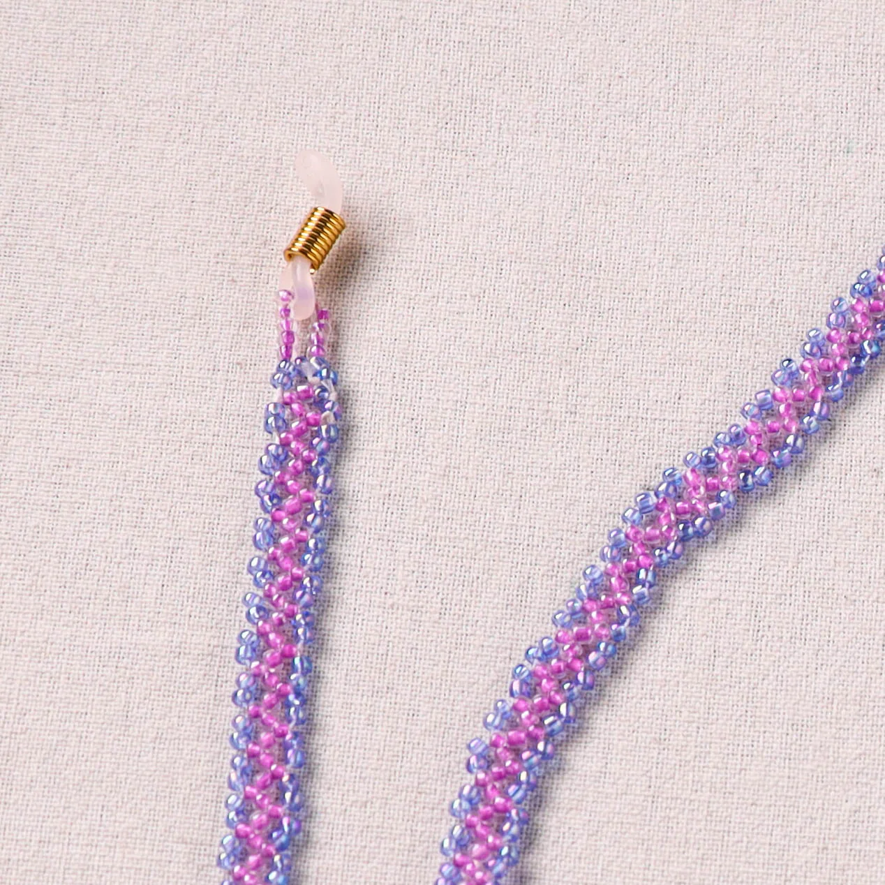 Purple - Handmade Beadwork Spectacle Lanyard/Chashma Dori 31 - Image 3