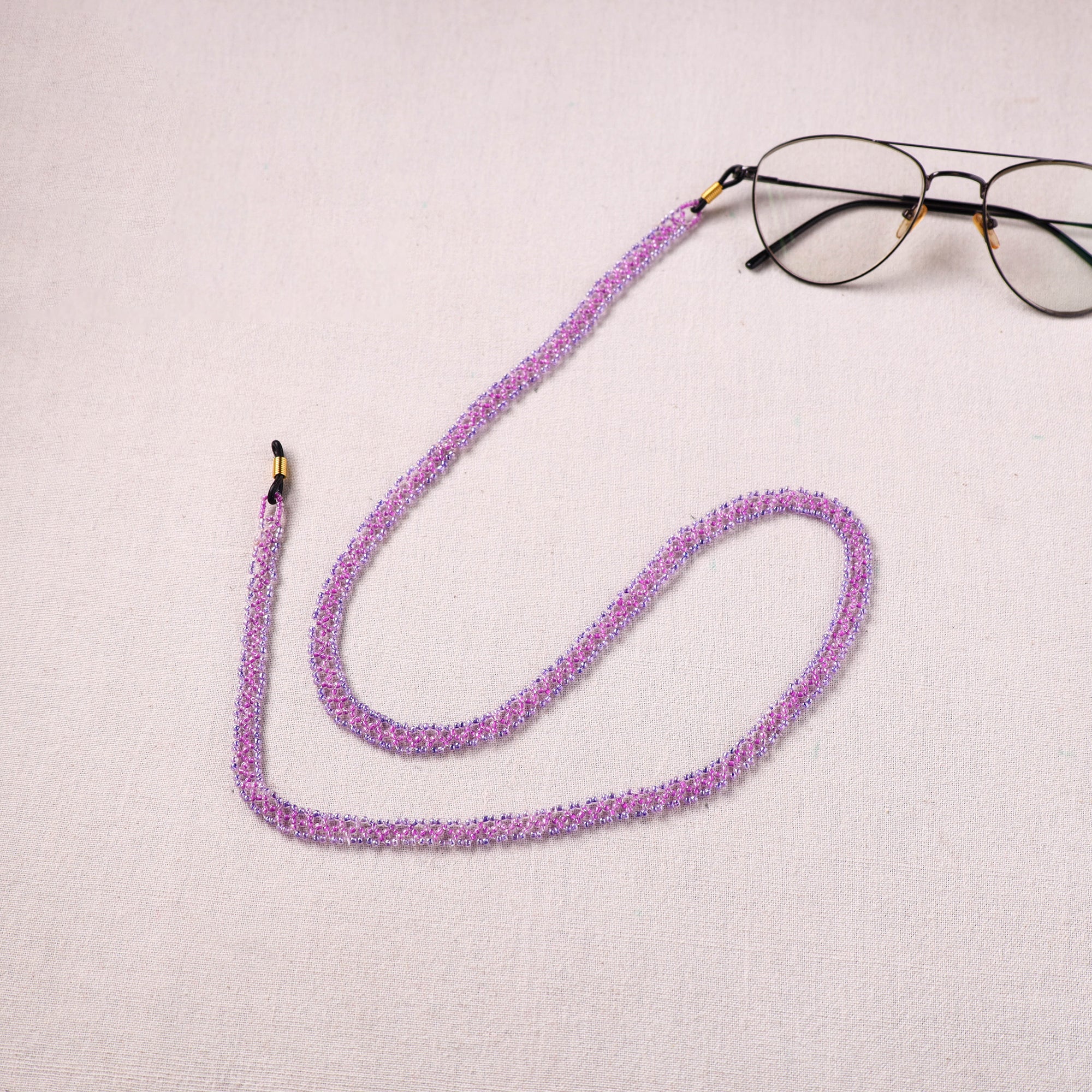 Purple - Handmade Beadwork Spectacle Lanyard/Chashma Dori 32