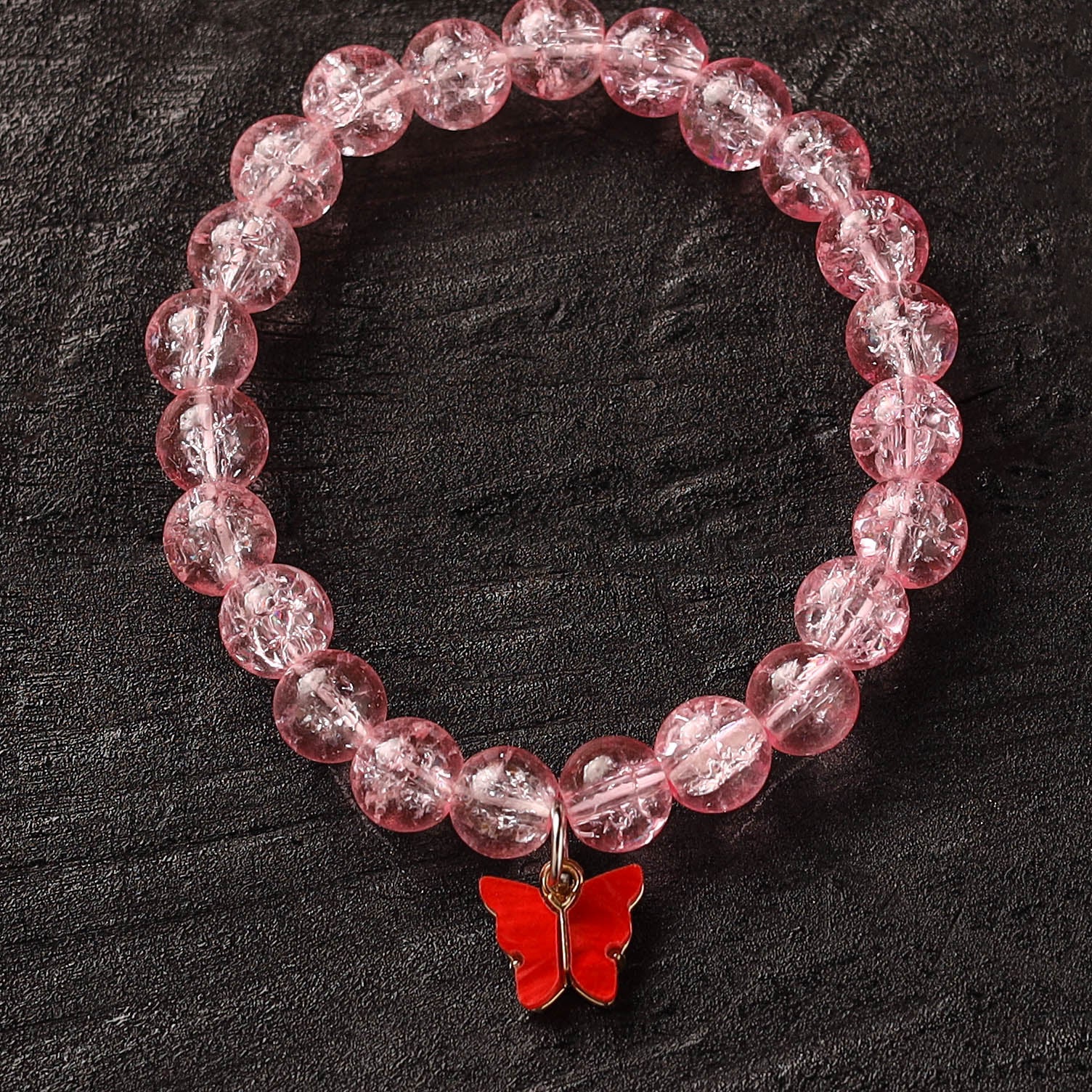 Handmade Crystal Beaded Bracelet with Butterfly Charm 17 - Image 2