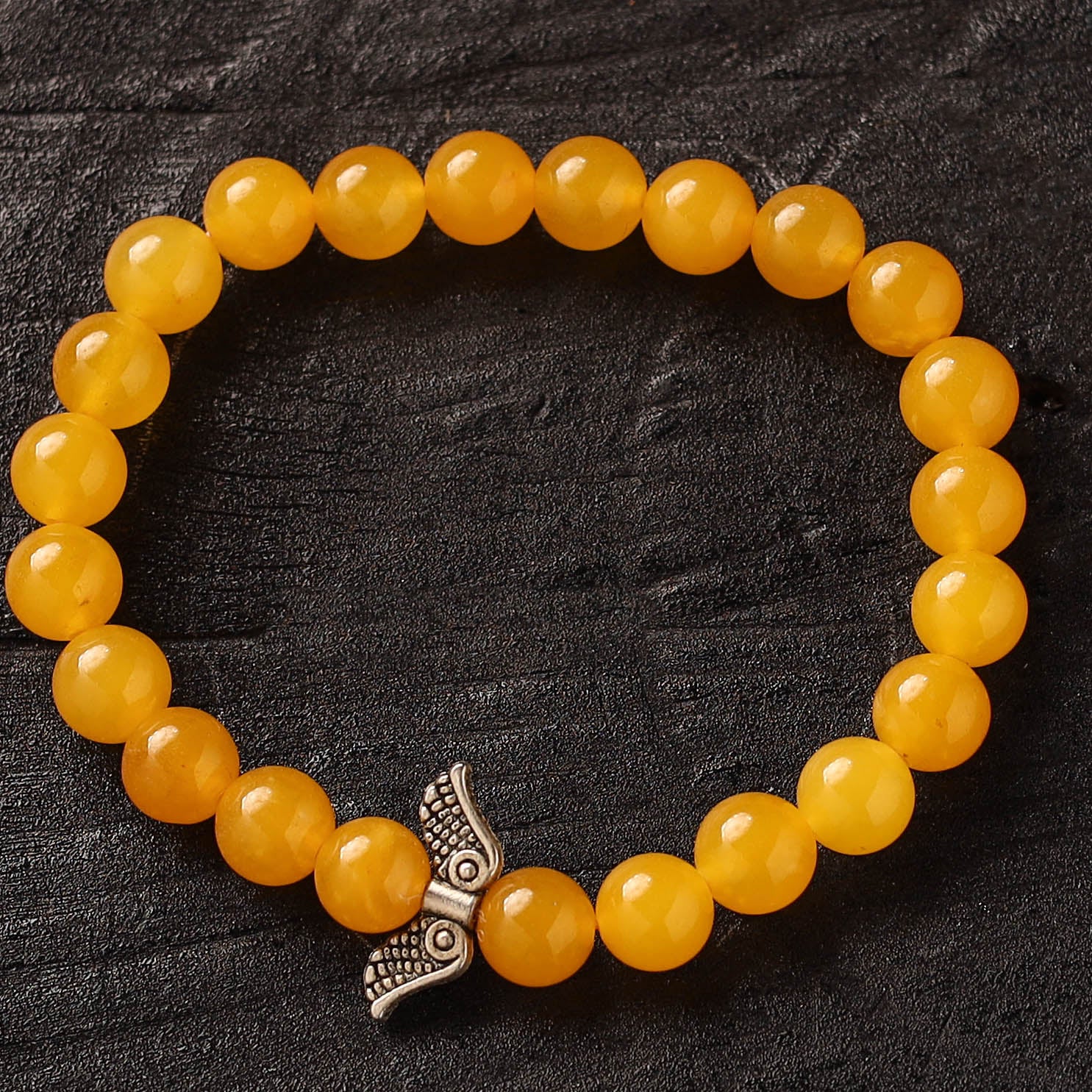 Handmade Crystal Beaded Bracelet with Owl Charm 26 - Image 2