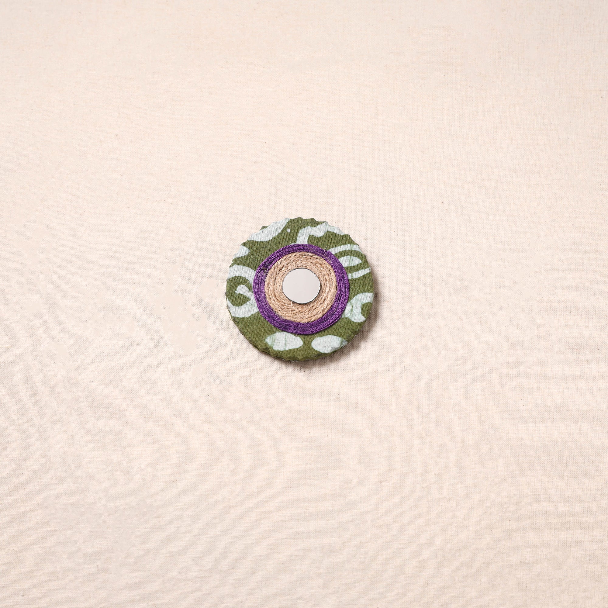Green - Handmade Fabart Jute Magnet 08