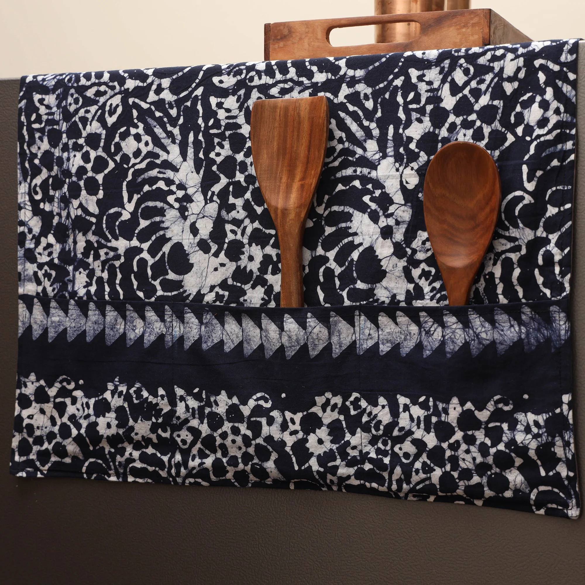 Black - Handmade Fridge Top Cover with Multiple Pockets 14 - Image 2