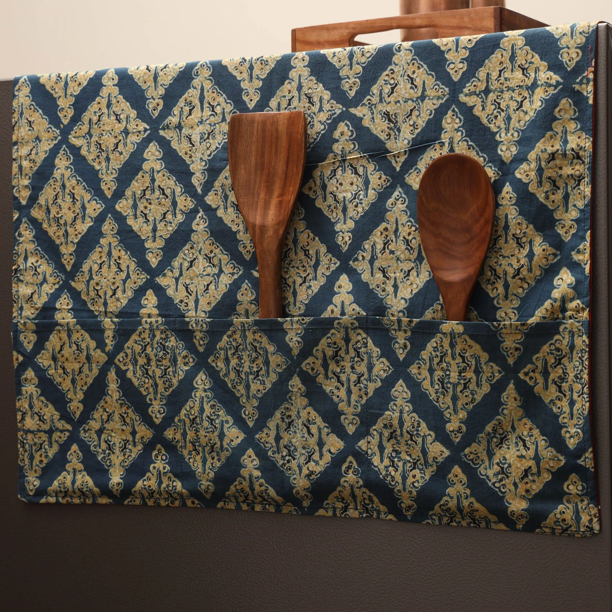 Handmade Fridge Top Cover with Multiple Pockets 17 - Image 2